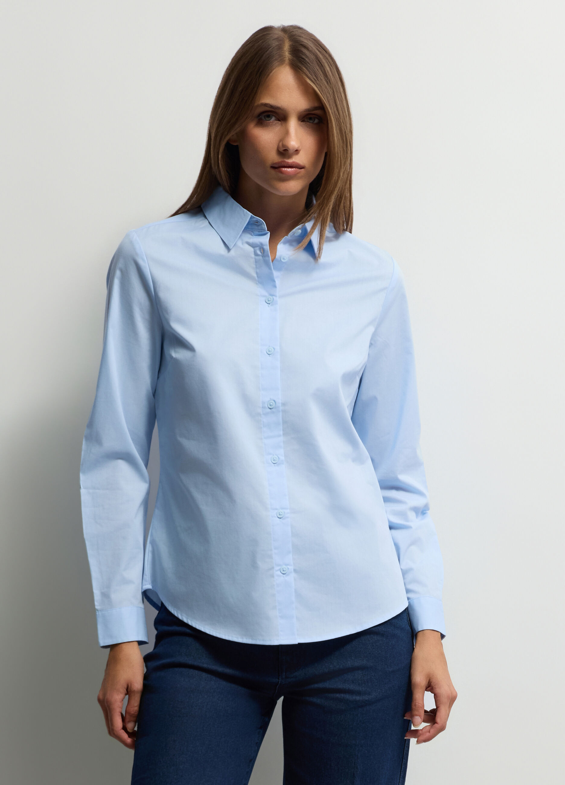 Camicia misto cotone donna_0