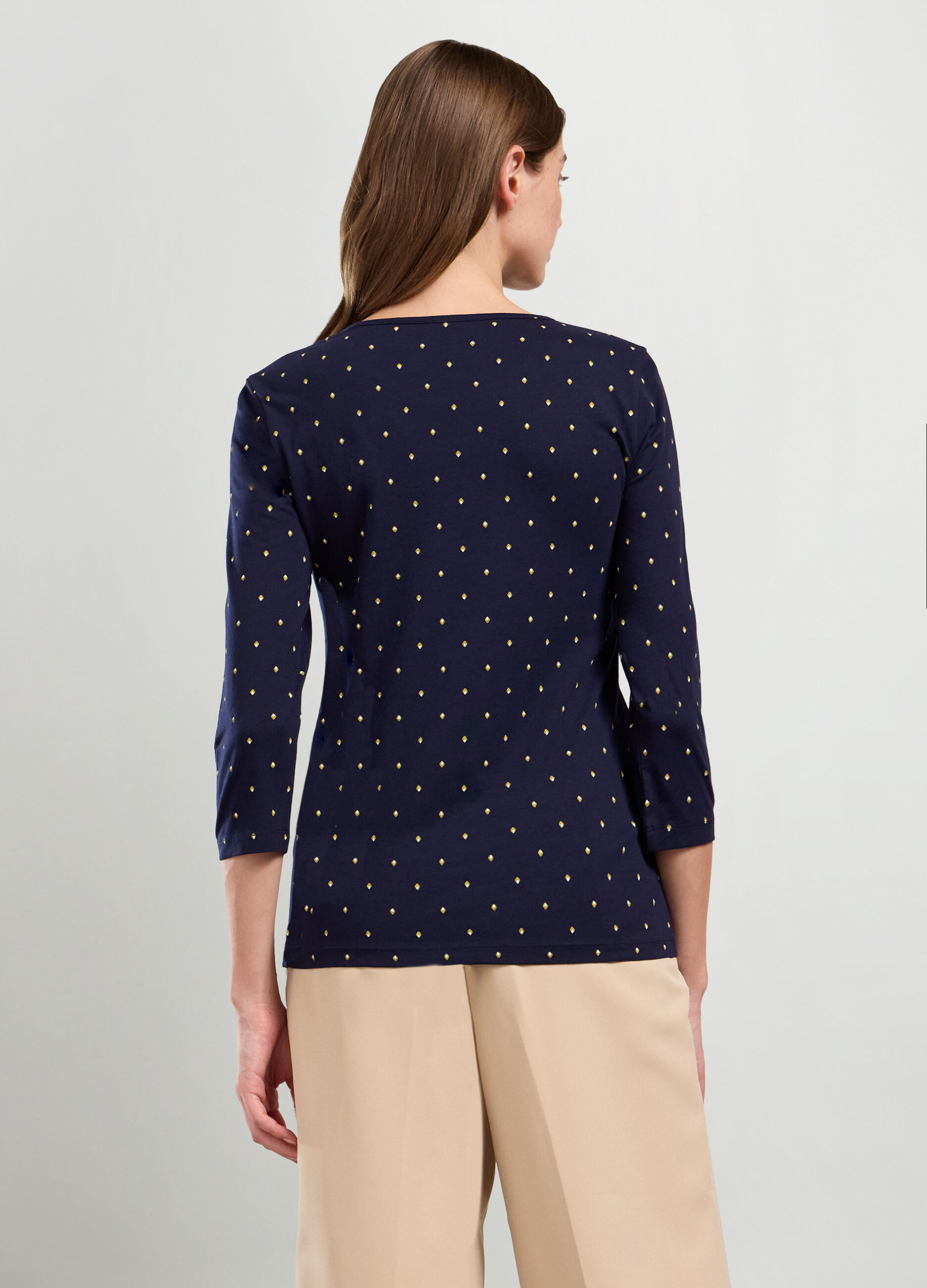 T-shirt in cotone stretch donna_1