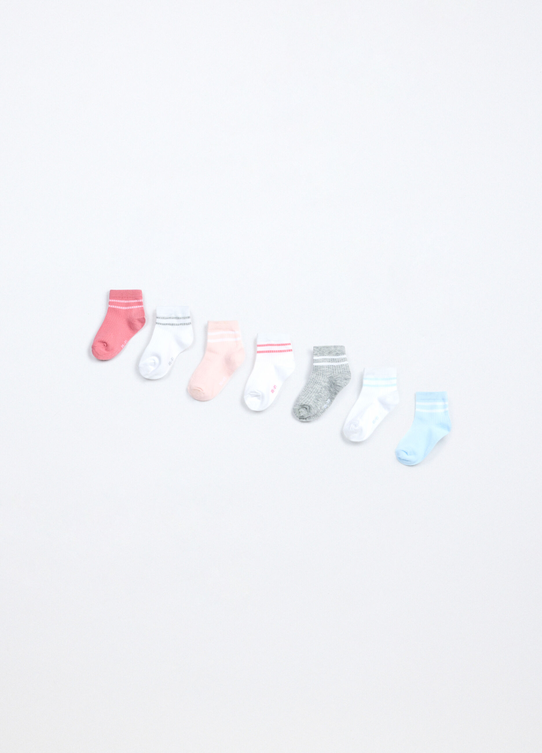Pack 7 calze corte misto cotone bambina_1