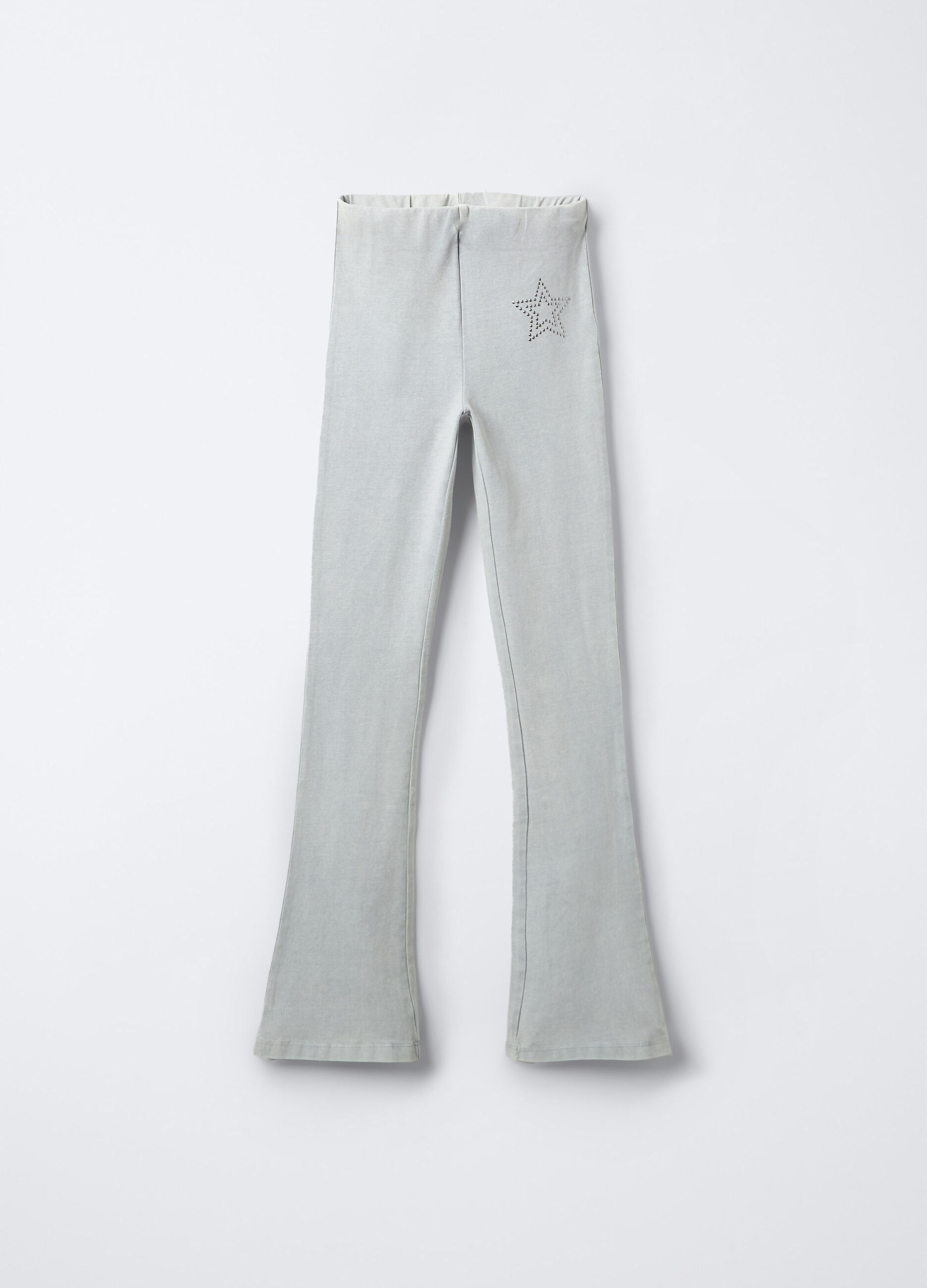 Leggings in jersey di cotone stretch Flare Fit ragazza_0