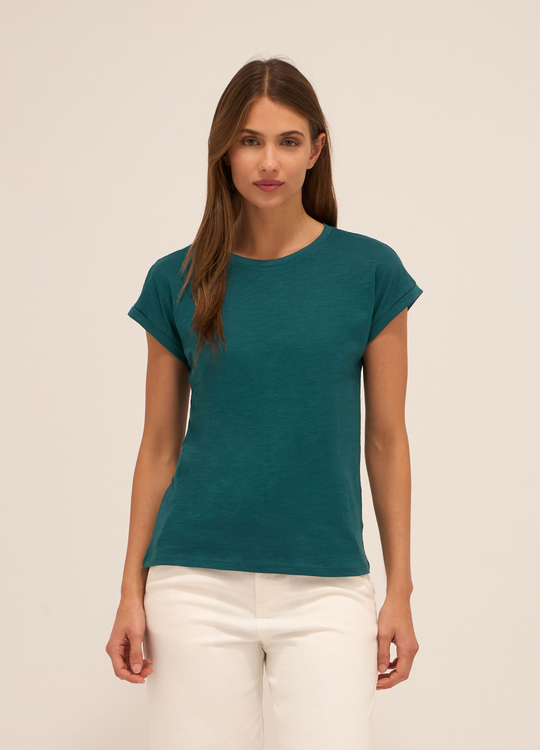 T-shirt in puro cotone donna_0