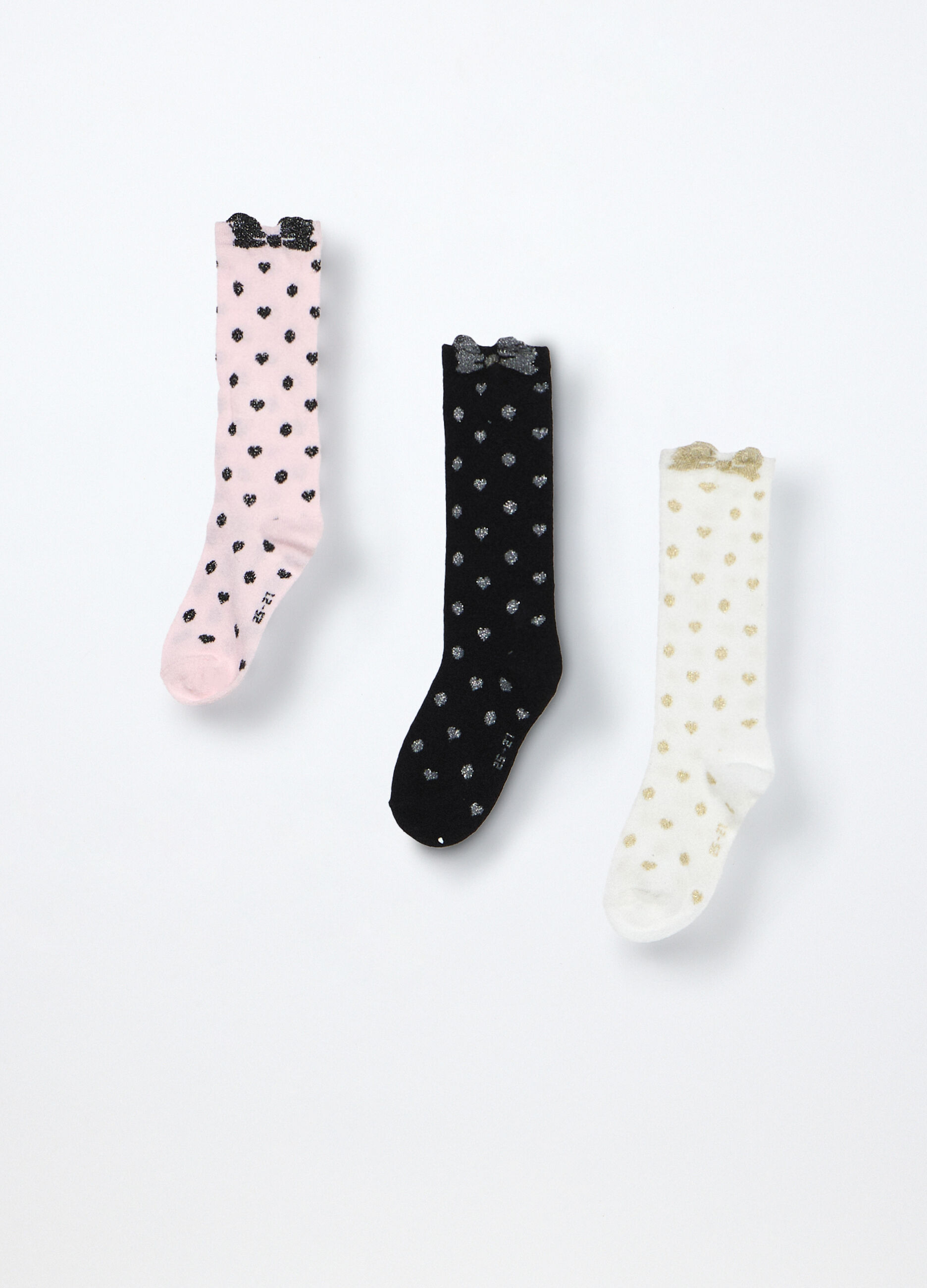 Pack 3 calze corte misto cotone bambina_0