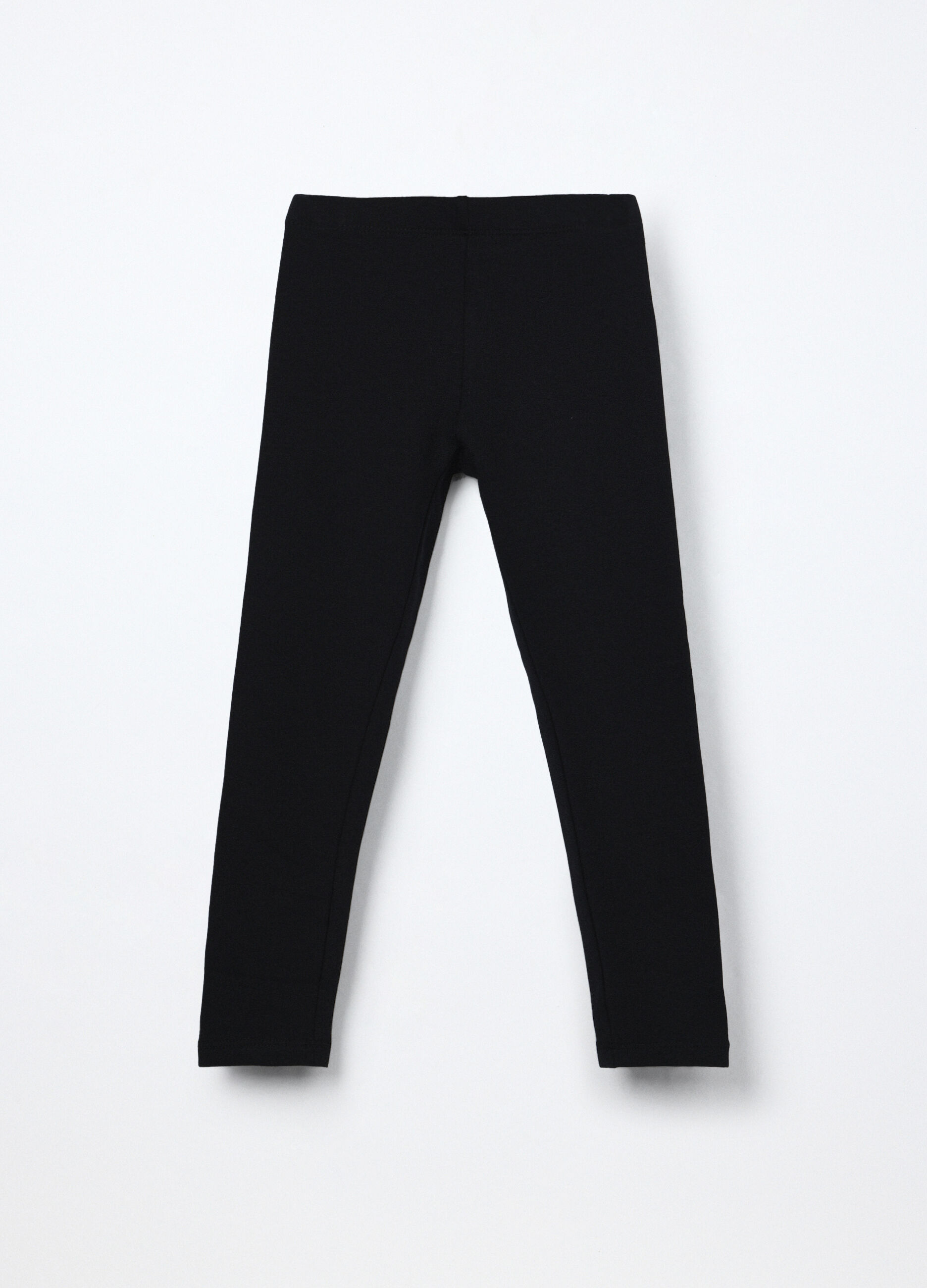 Leggings in french terry di cotone stretch bambina_0