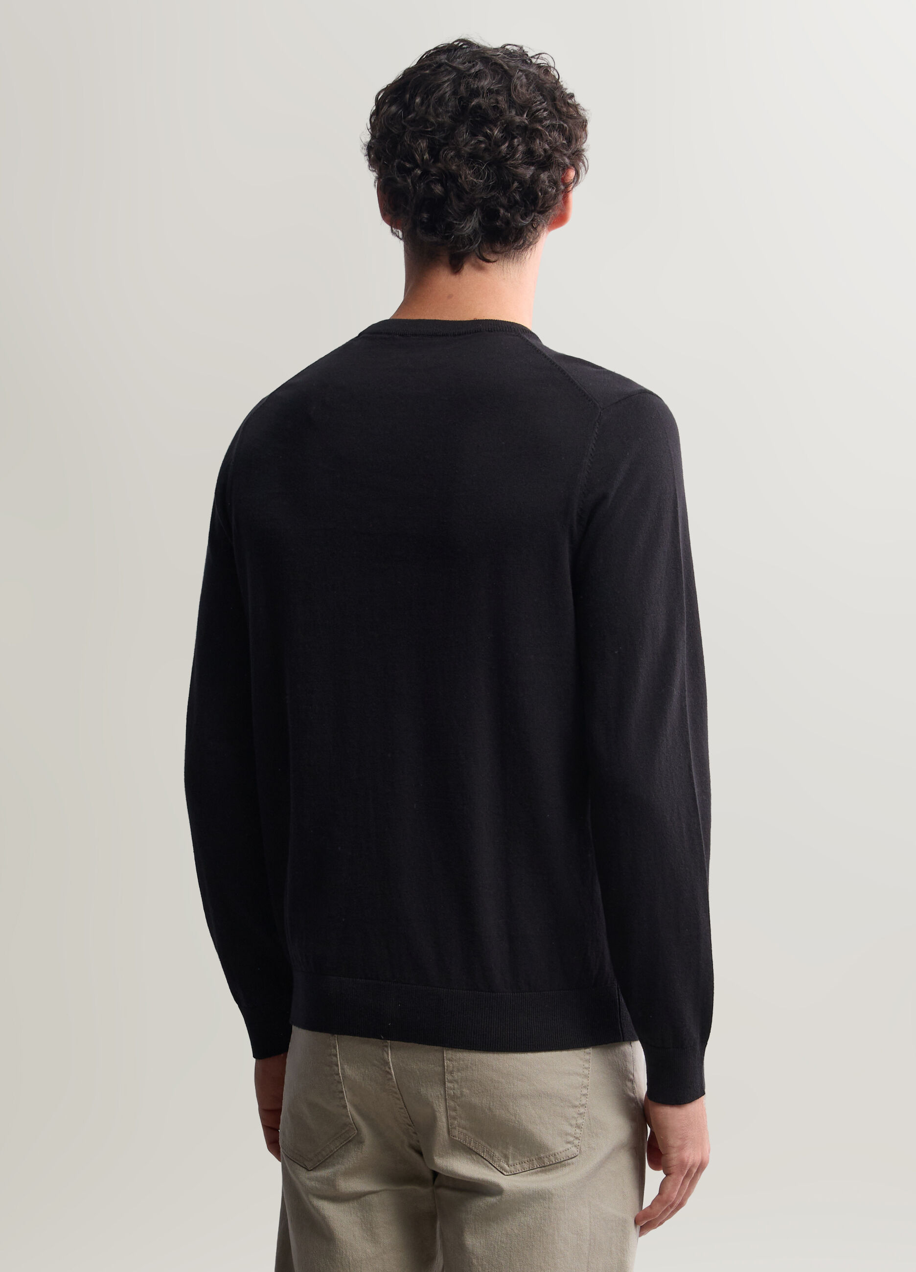 Maglione girocollo in misto cotone uomo