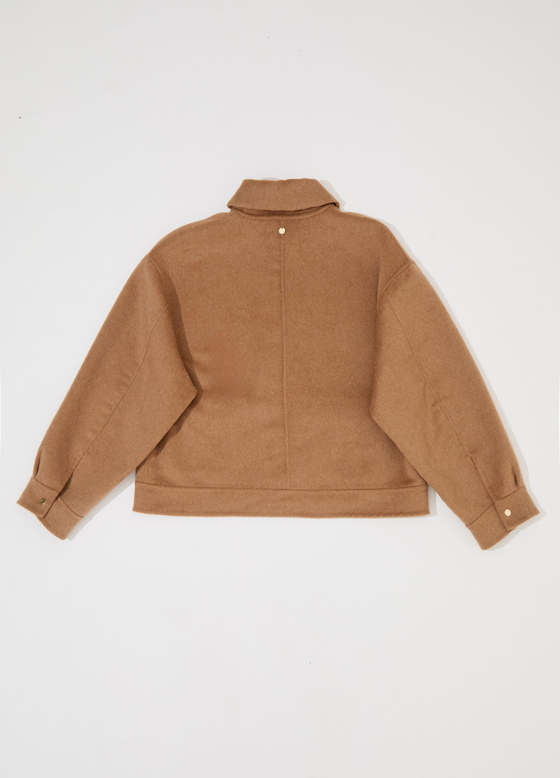 Shacket effetto cammello in misto lana donna_5