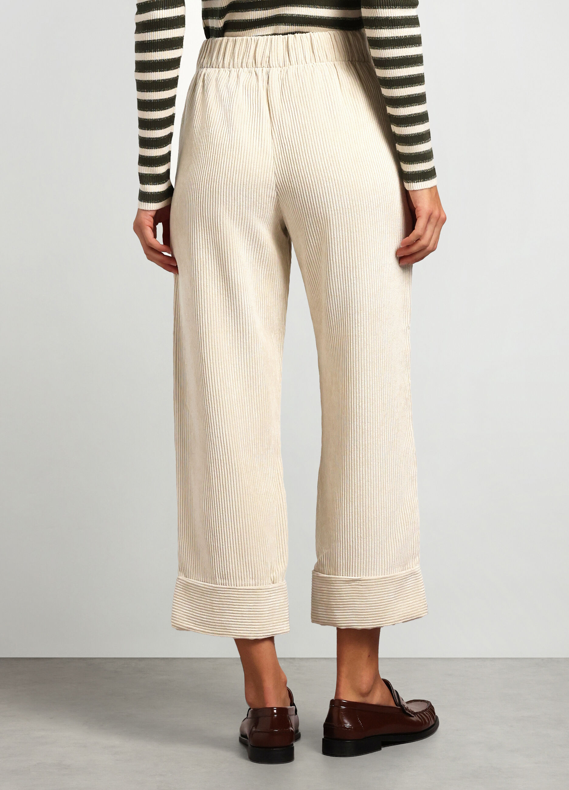 Jogger in costina di velluto donna_1