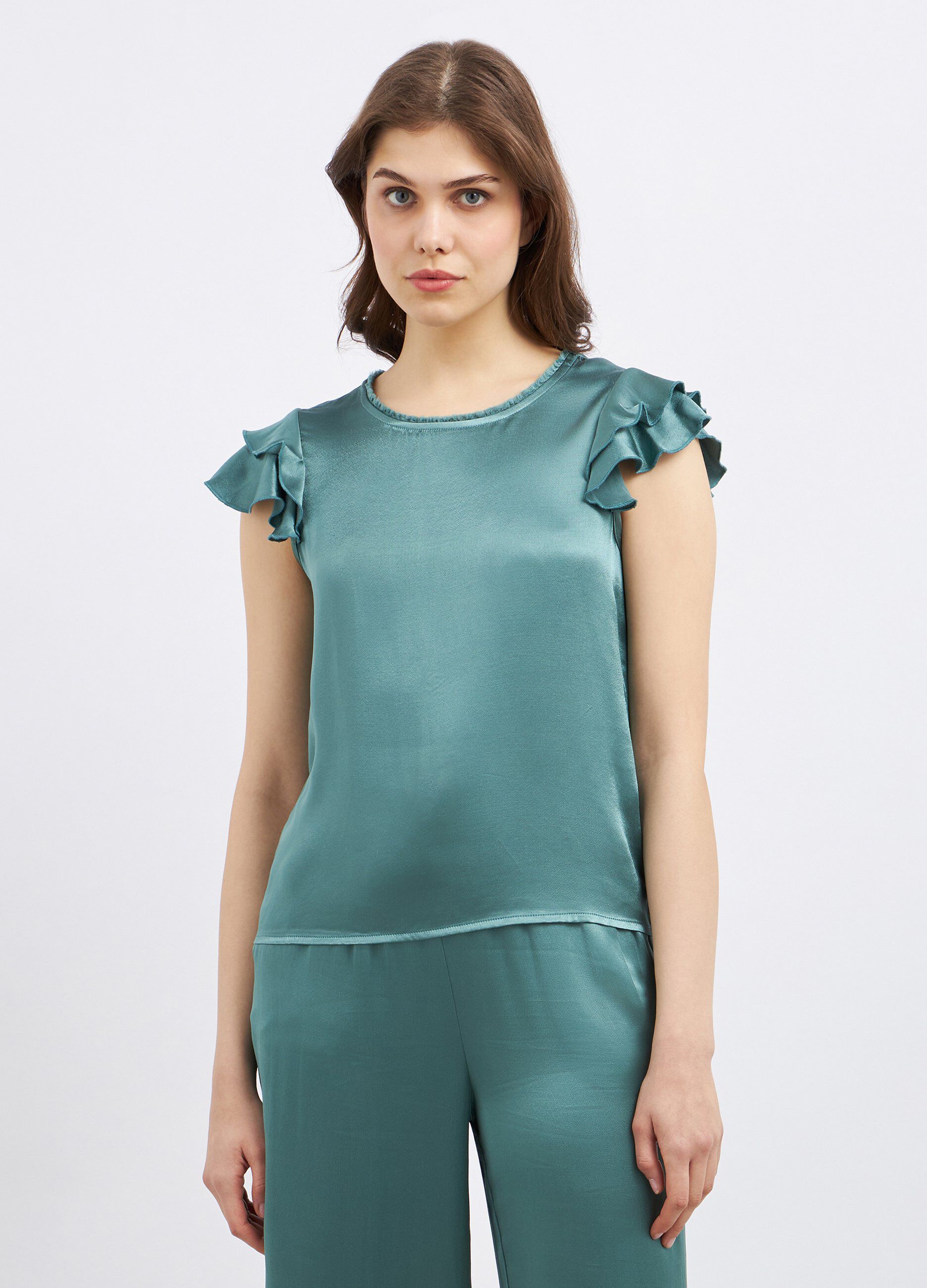 Blusa con rouches donna_0