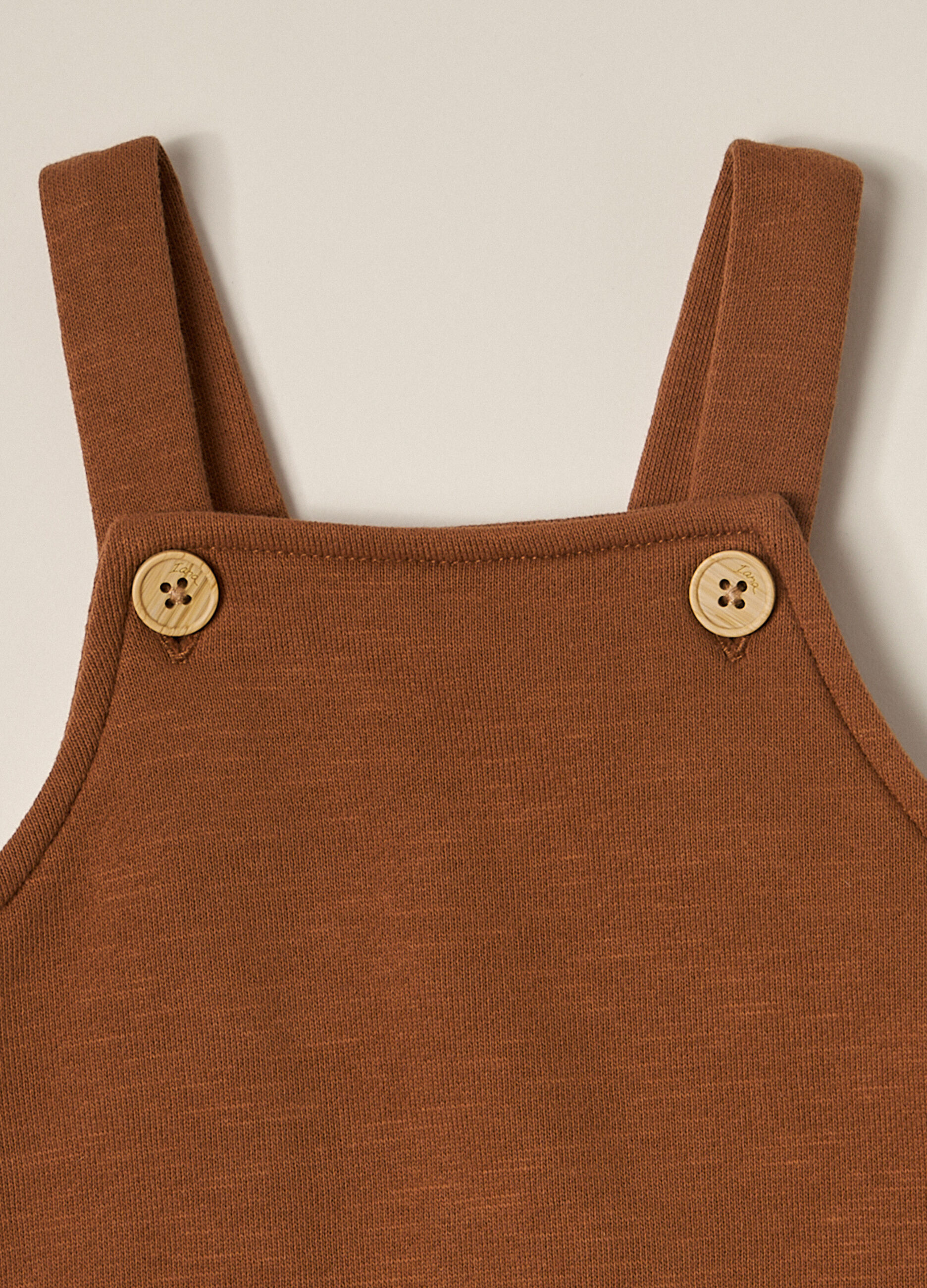 Salopette in french terry di puro cotone IANA neonato_1