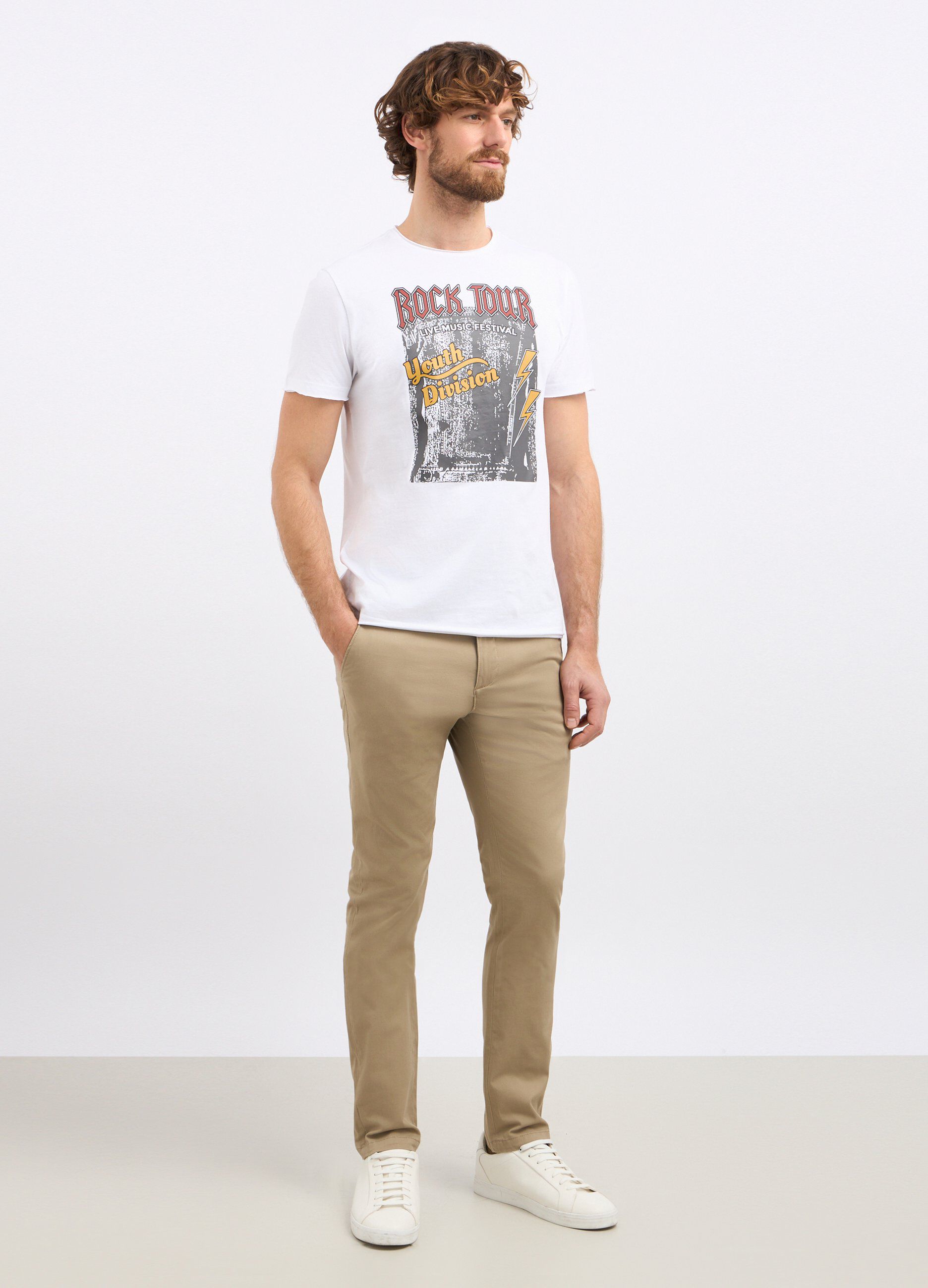 Pantaloni chino in cotone stretch uomo_0