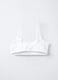 Top imbottito in costina di cotone stretch ragazza_1