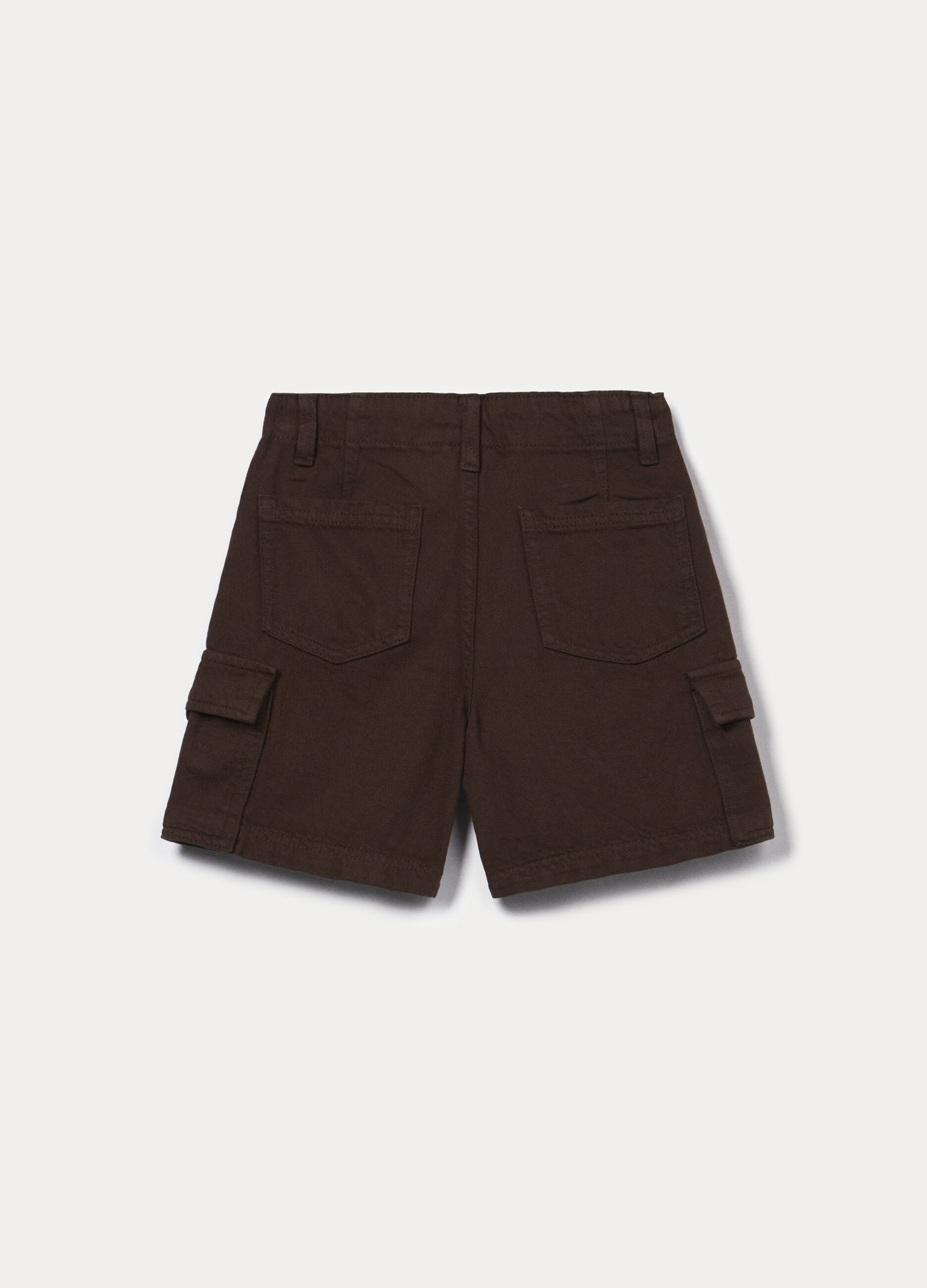 Shorts cargo in twill di puro cotone ragazza_1