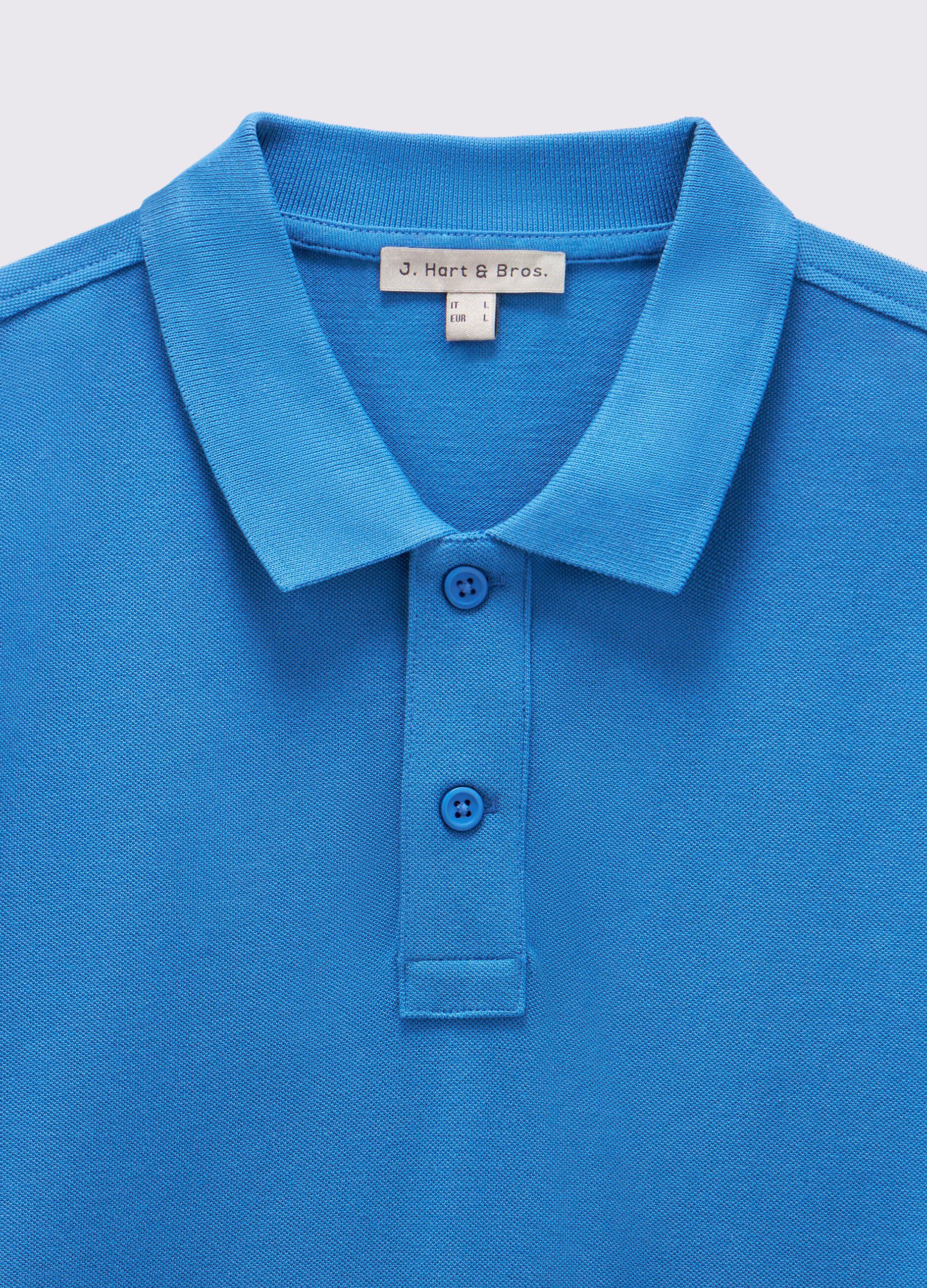 Polo in puro cotone piquet a maniche lunghe uomo_1