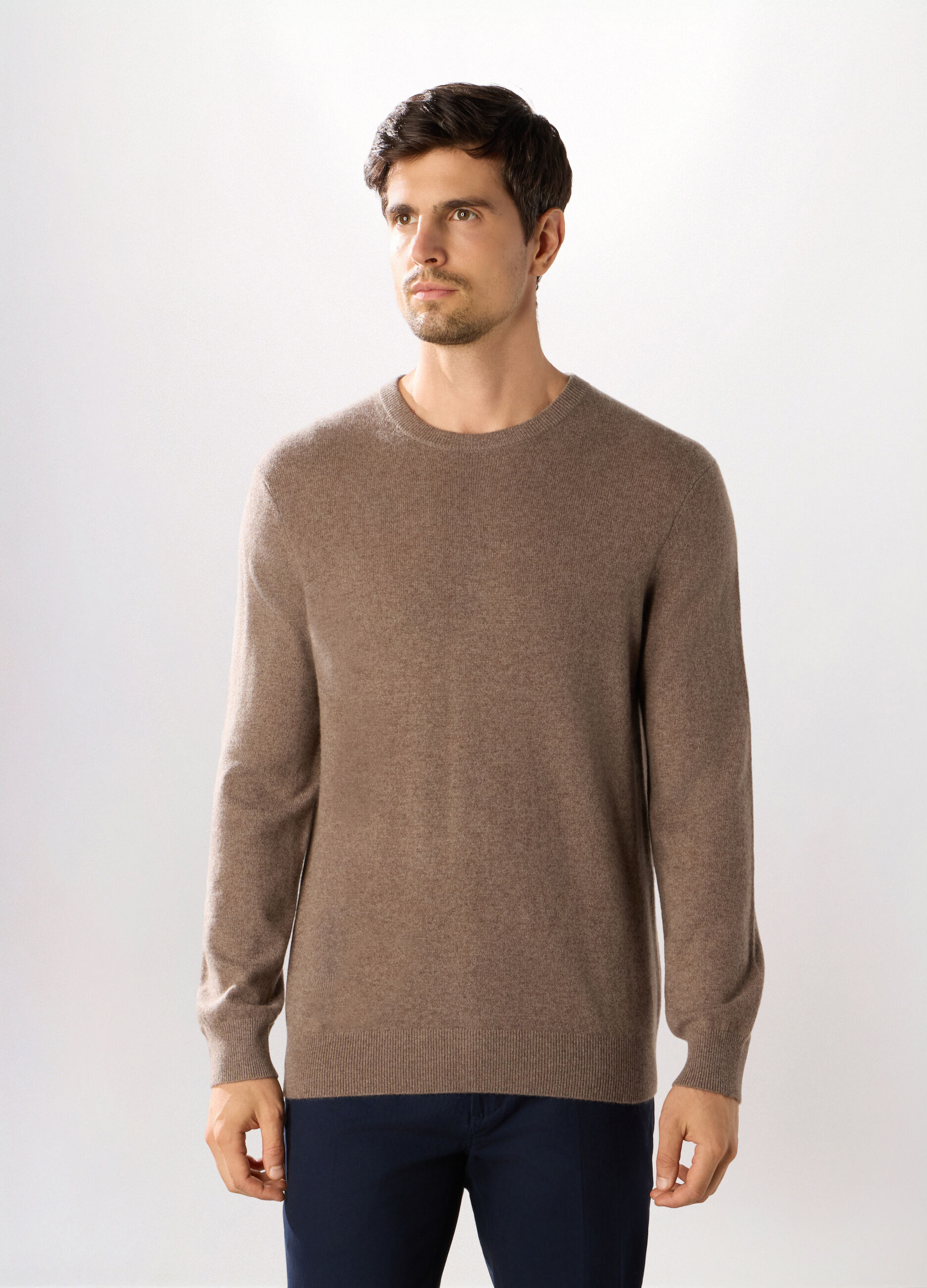 Maglione girocollo in cashmere uomo_0