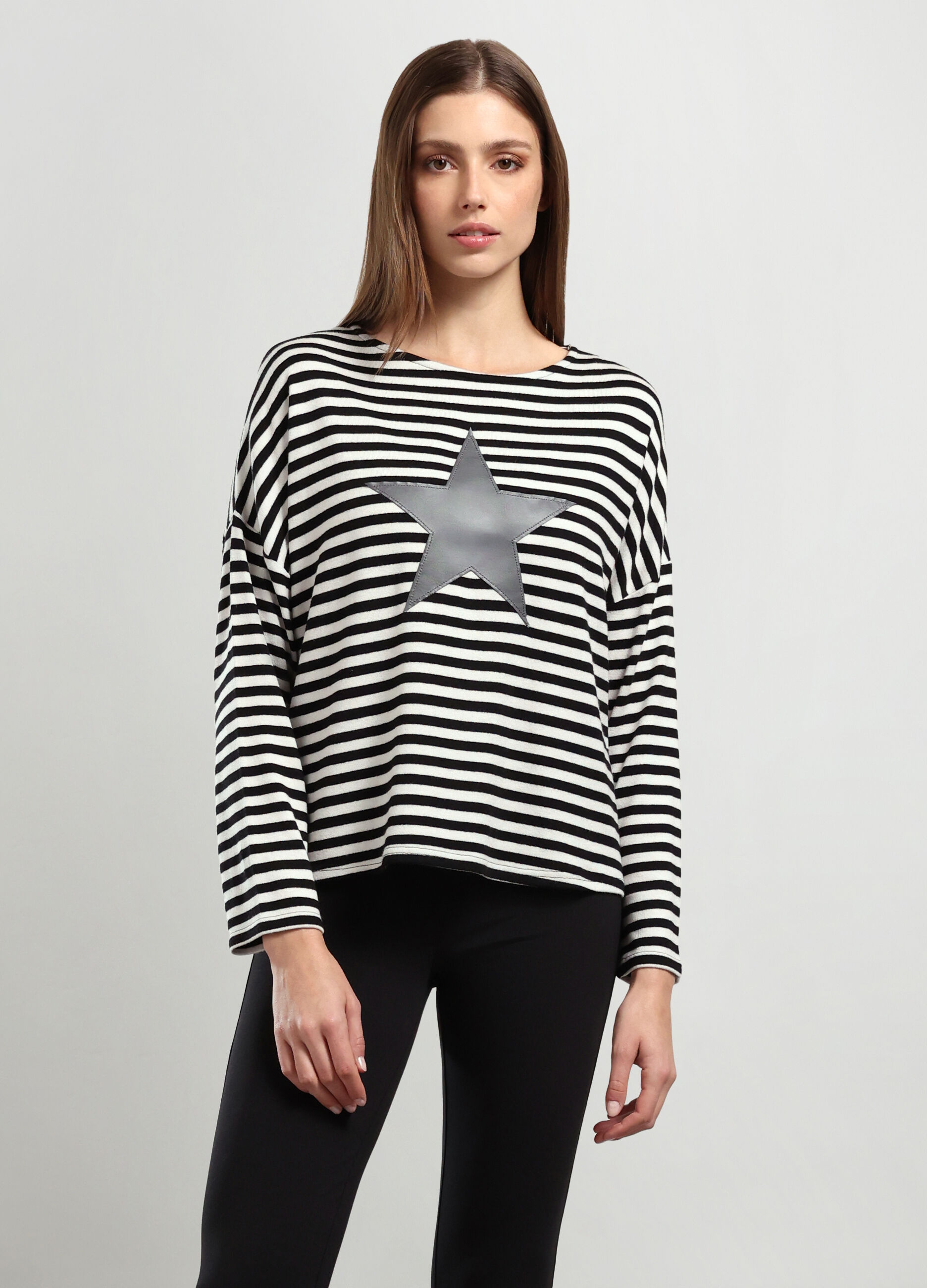 T-shirt a righe donna _0