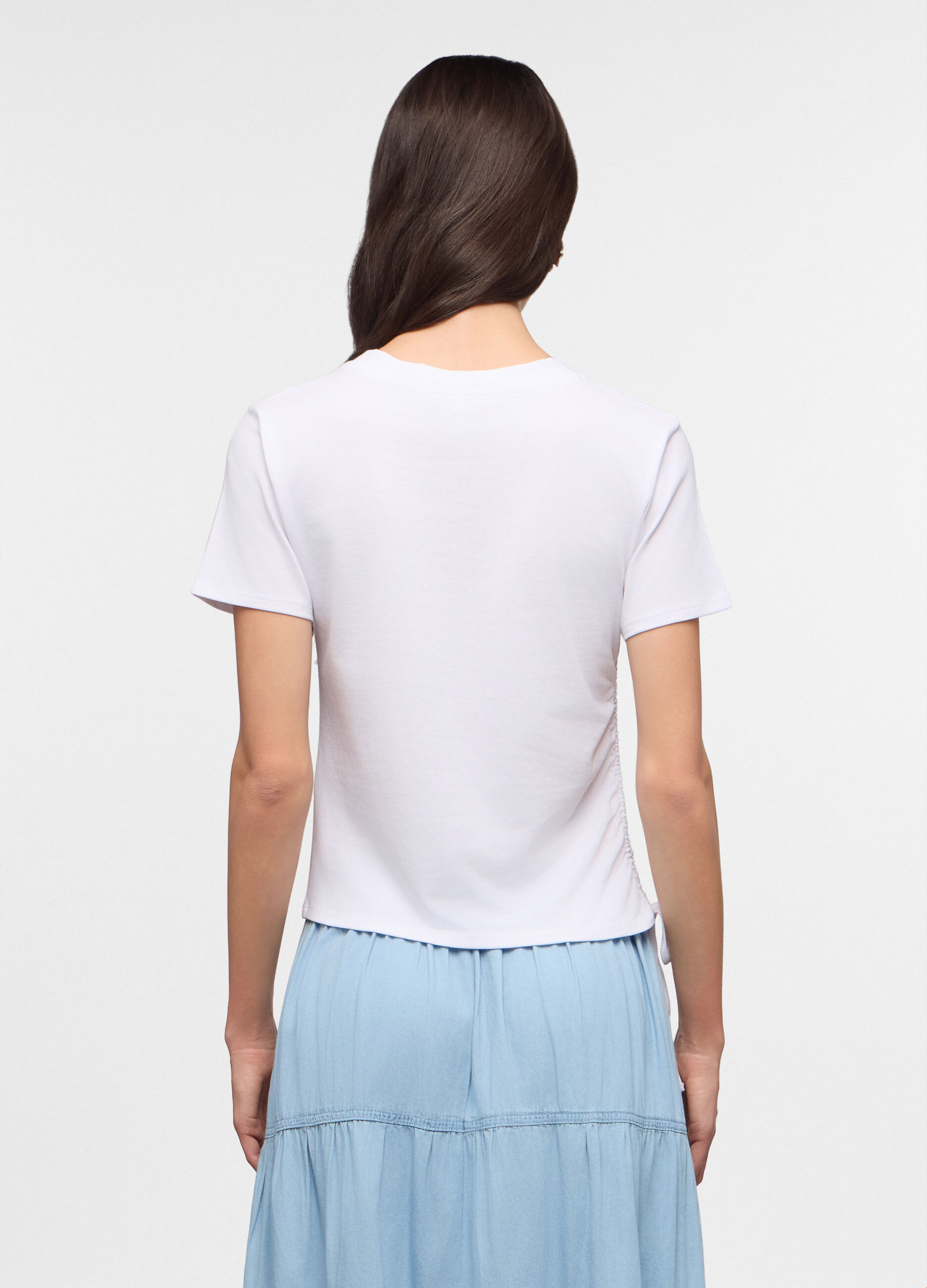T-shirt girocollo stretch donna