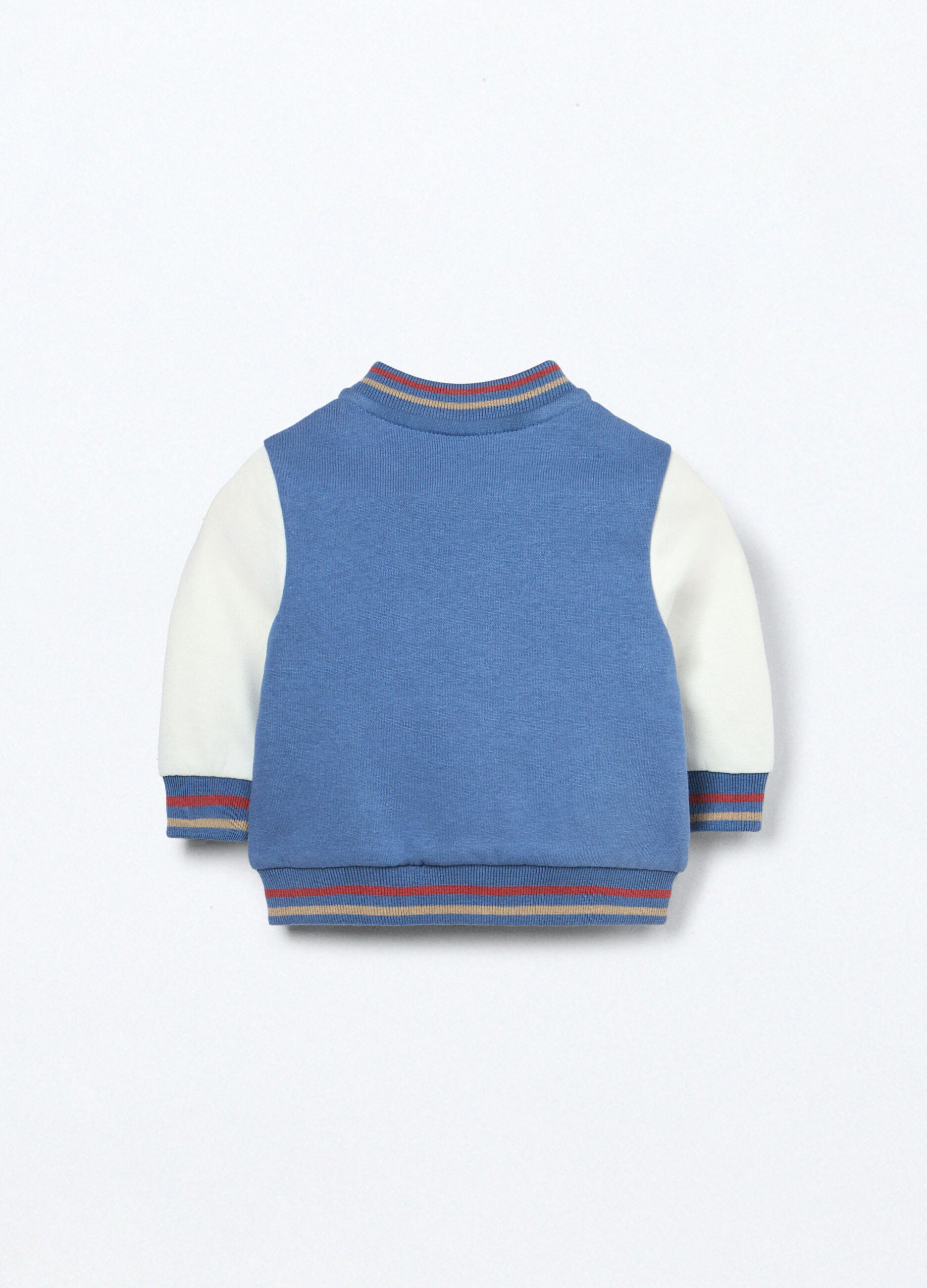 Cardigan in puro cotone fleece neonato_1