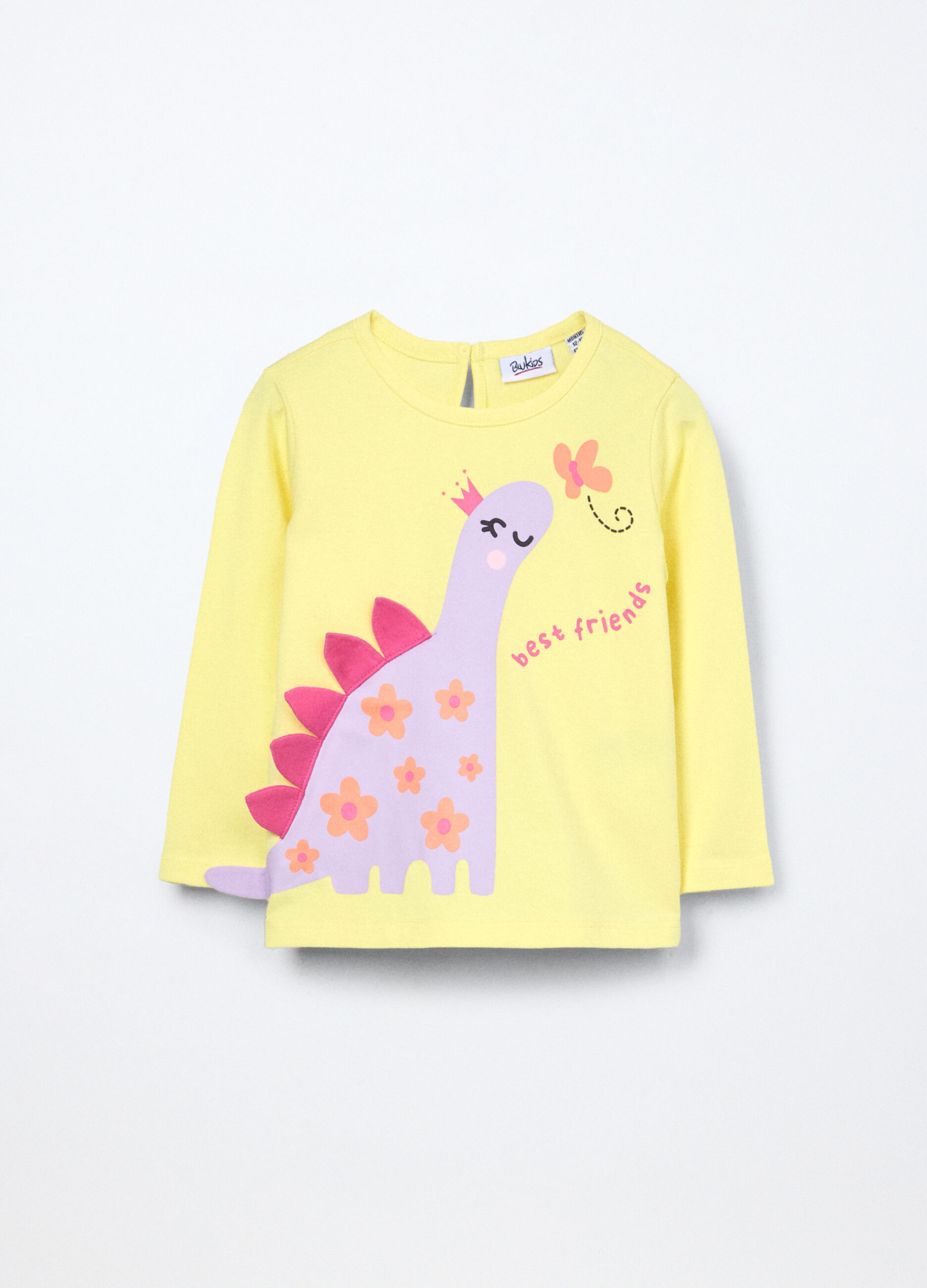 T-shirt in jersey di cotone stretch neonata_0