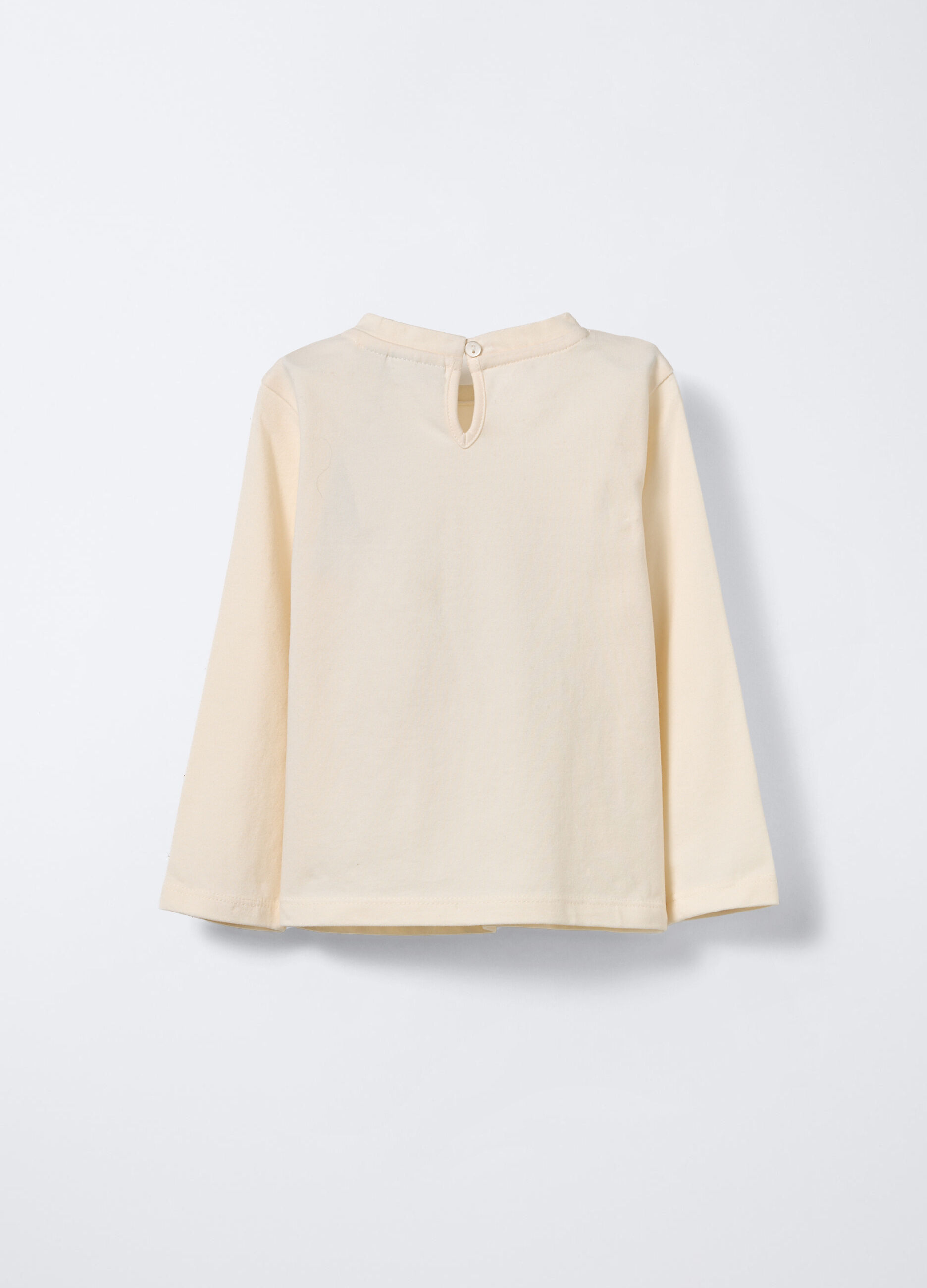 T-shirt girocollo in jersey di cotone stretch bimba_1