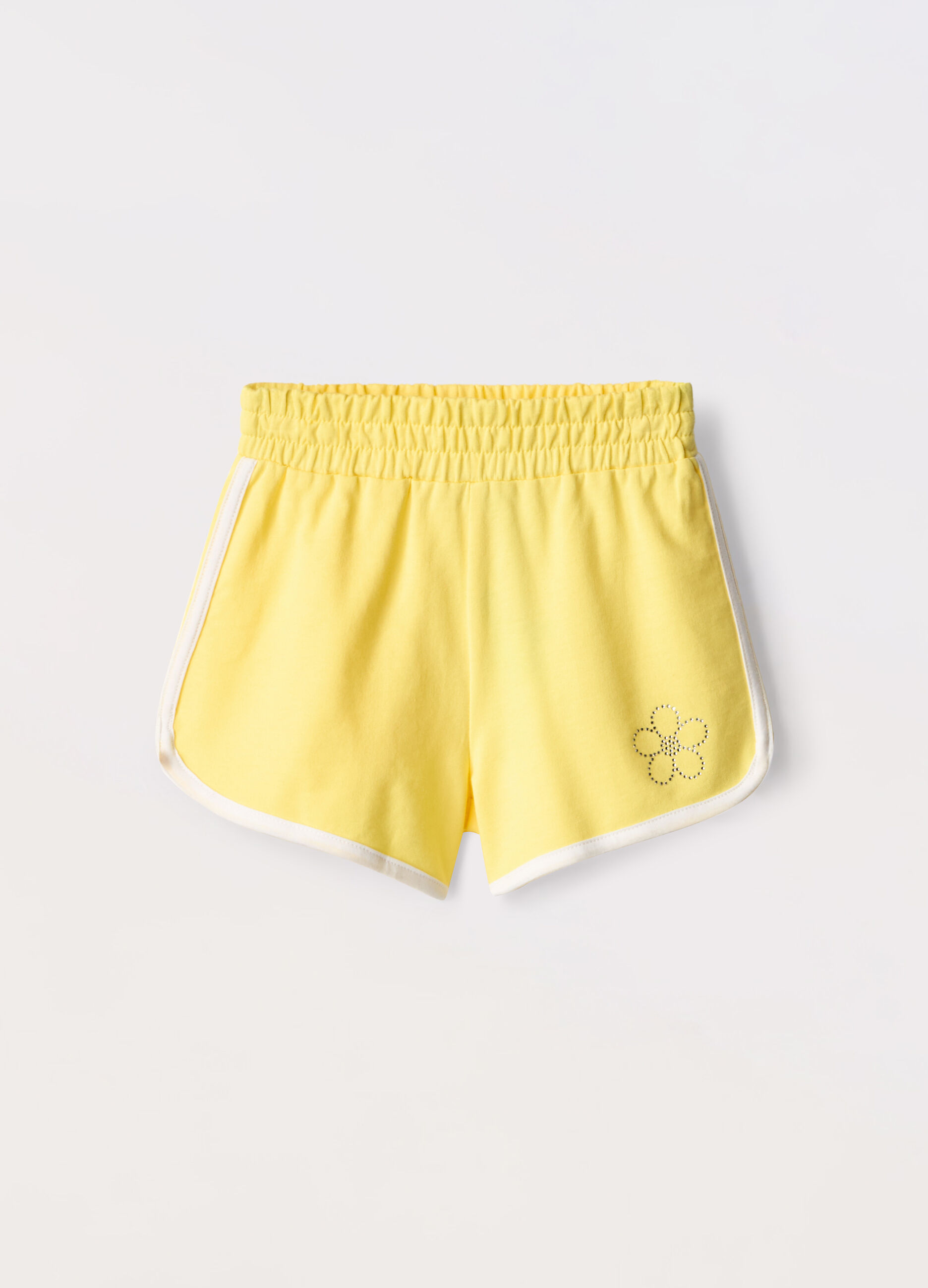Shorts in jersey di puro cotone bambina_0