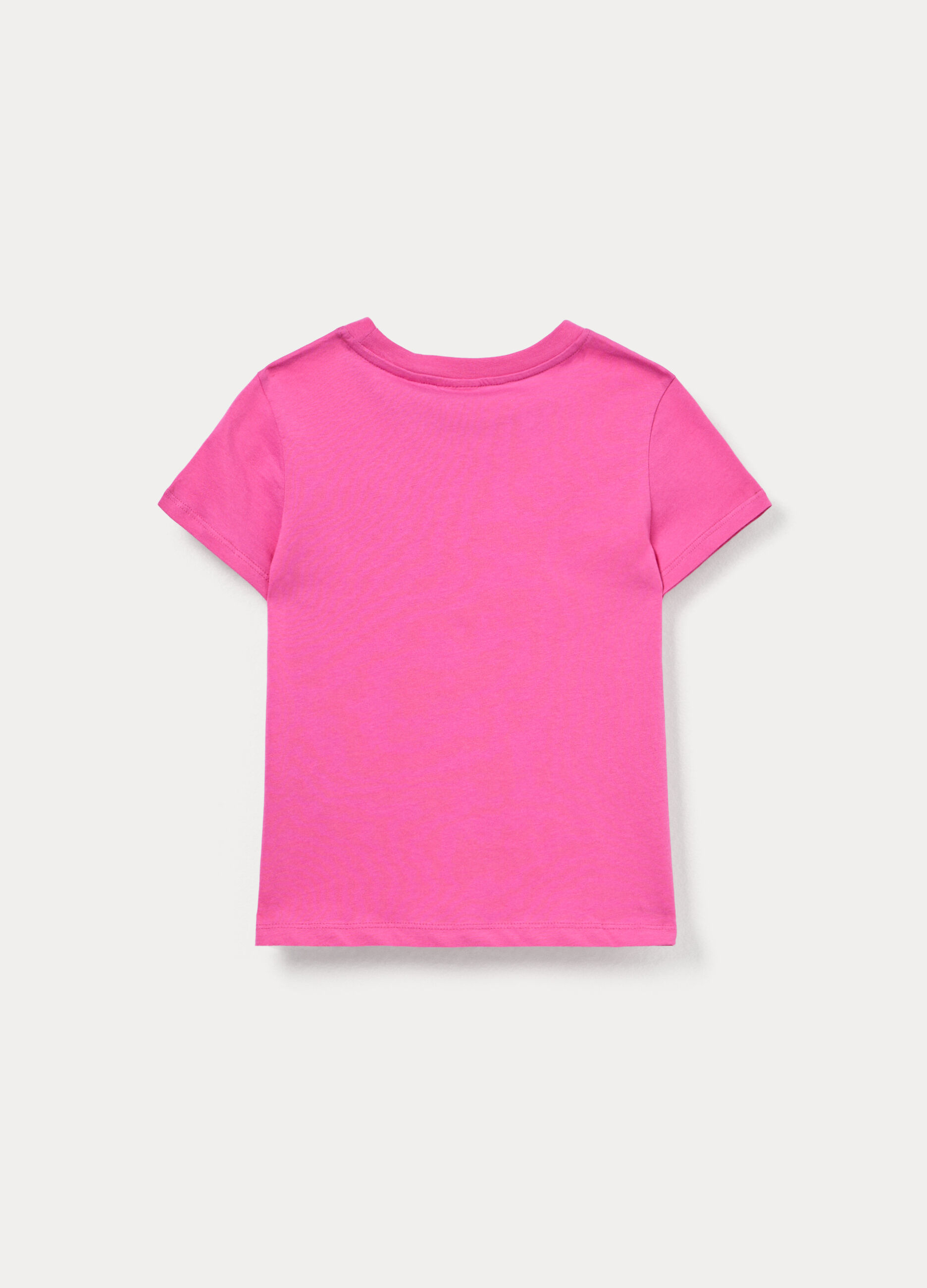 T-shirt girocollo in jersey di puro cotone ragazza_1