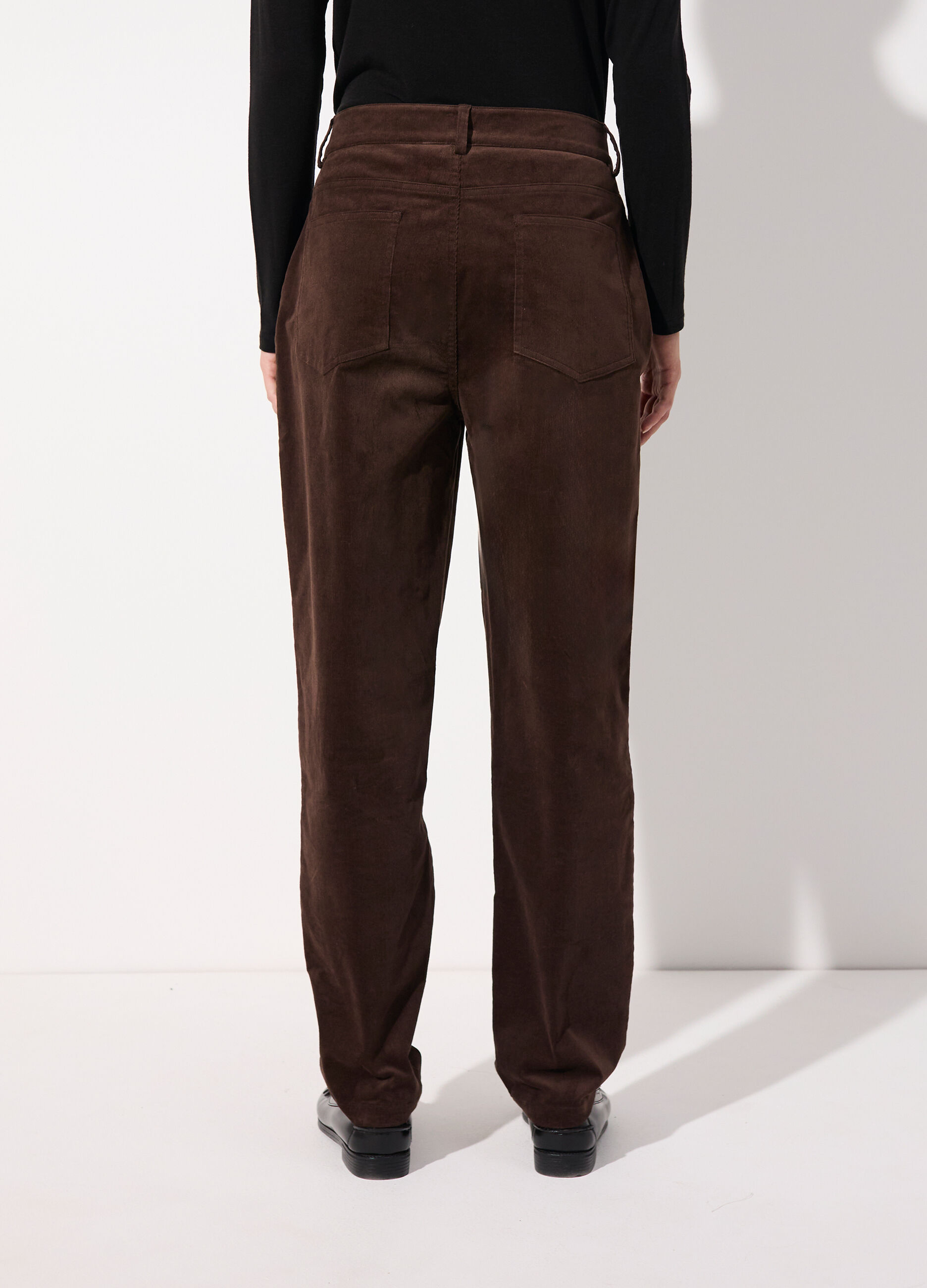 Pantalone balloon in velluto corduroy stretch donna_2