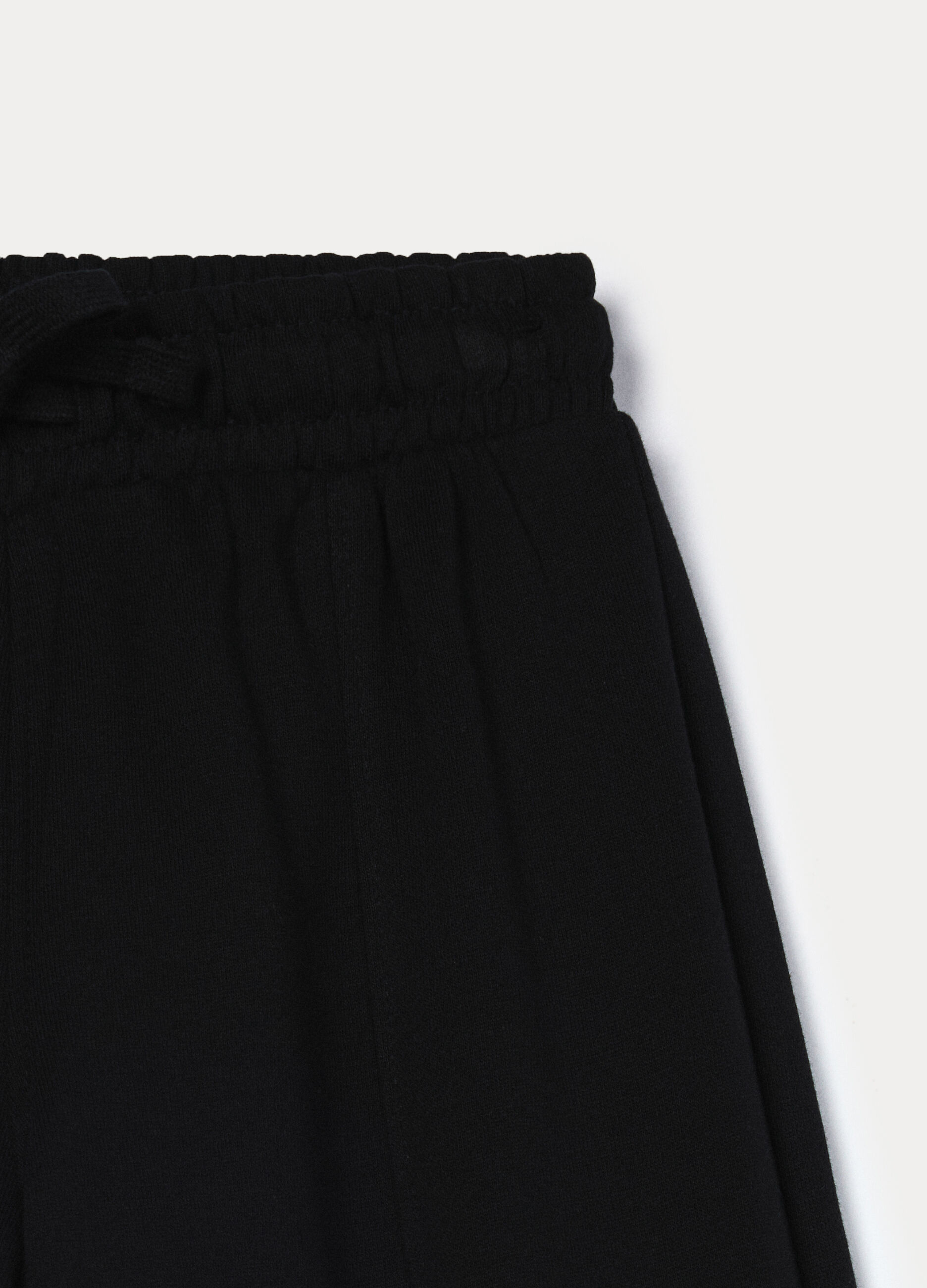 Jogger wide leg in french terry di puro cotone ragazza_2