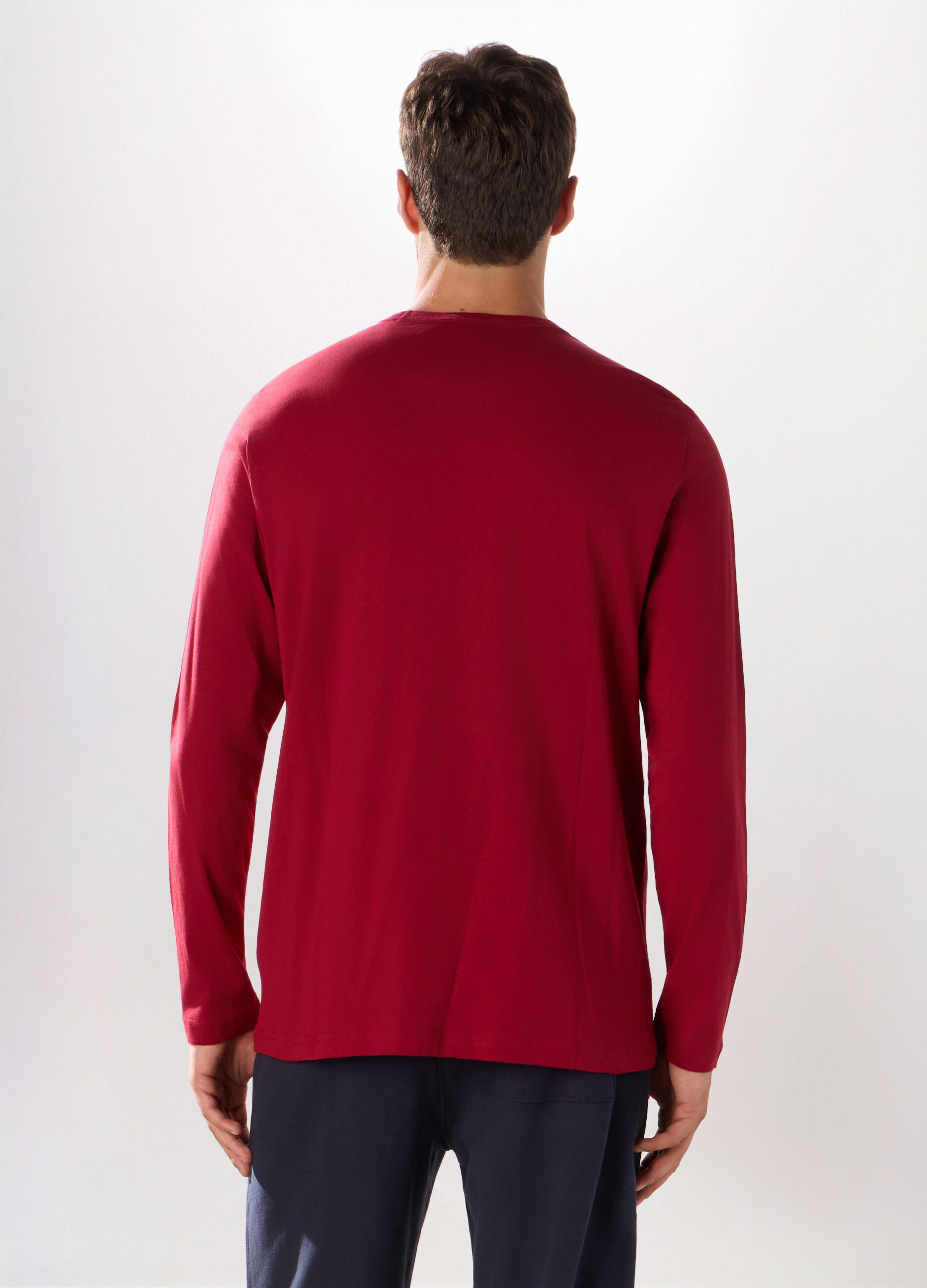 T-shirt maniche lunghe in cotone uomo_1