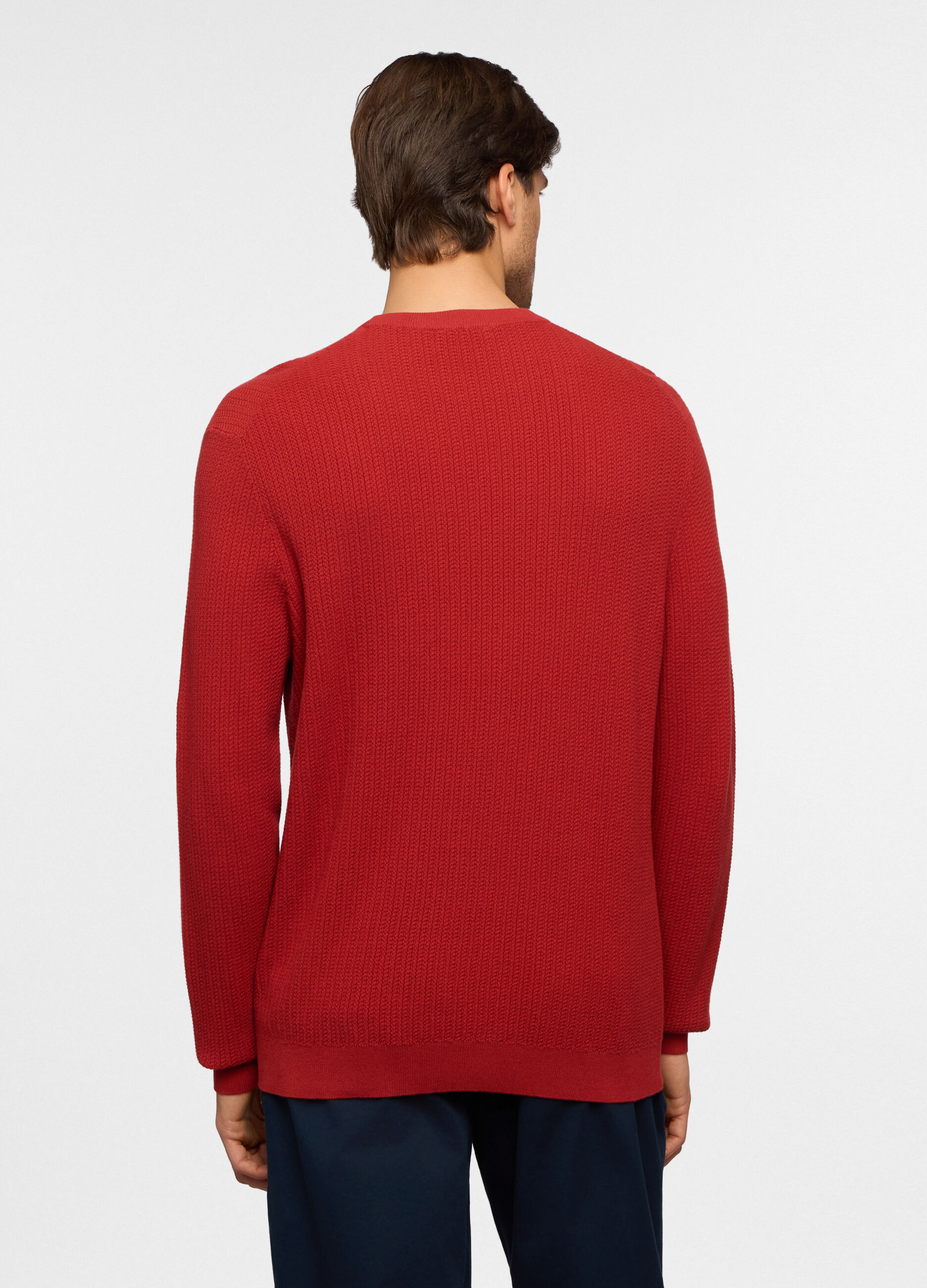 Maglione girocollo in cotone uomo_1
