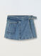 Gonna pantalone in denim di puro cotone ragazza_0