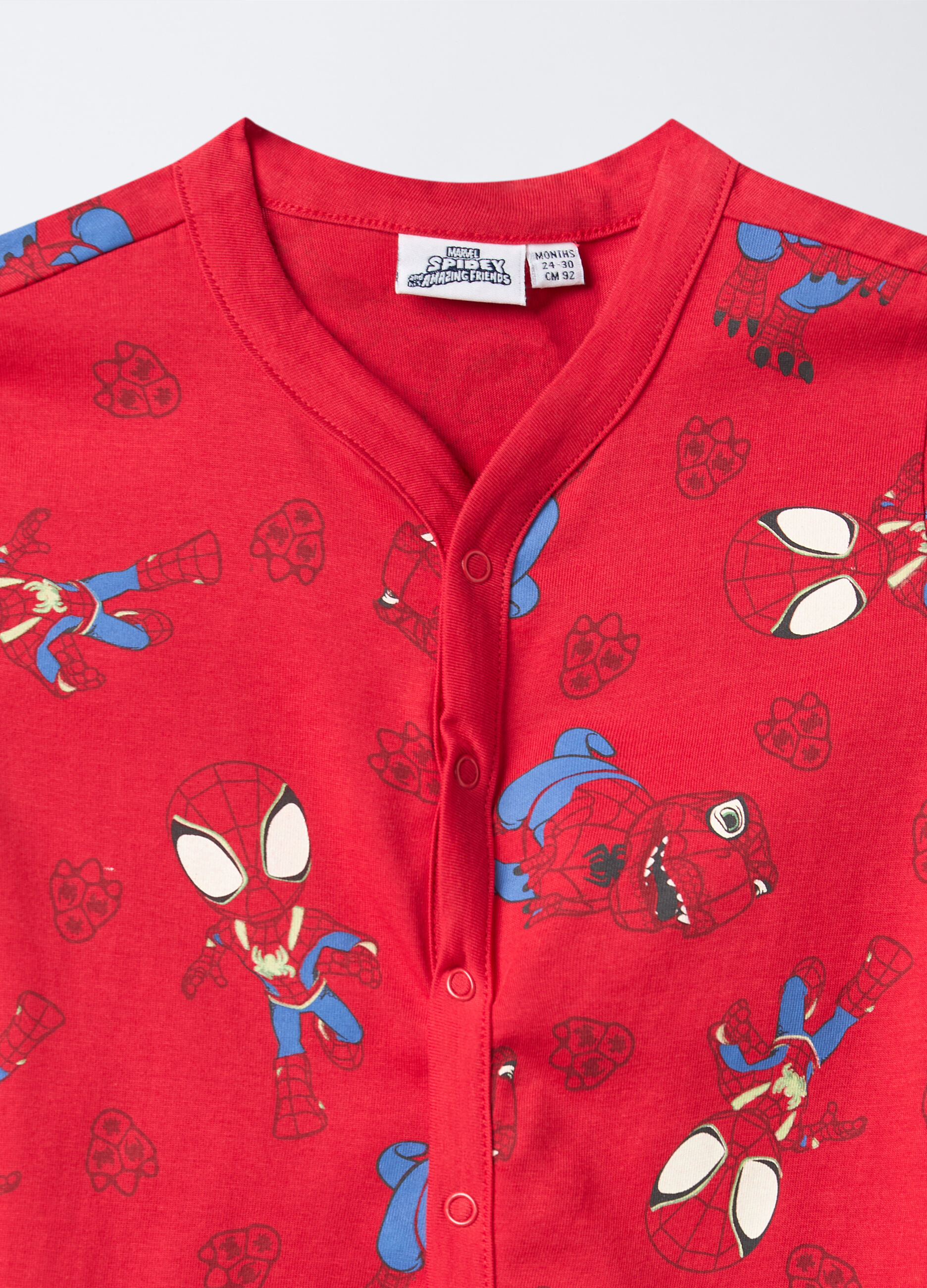 Pigiama intero Spidey in jersey di puro cotone_2