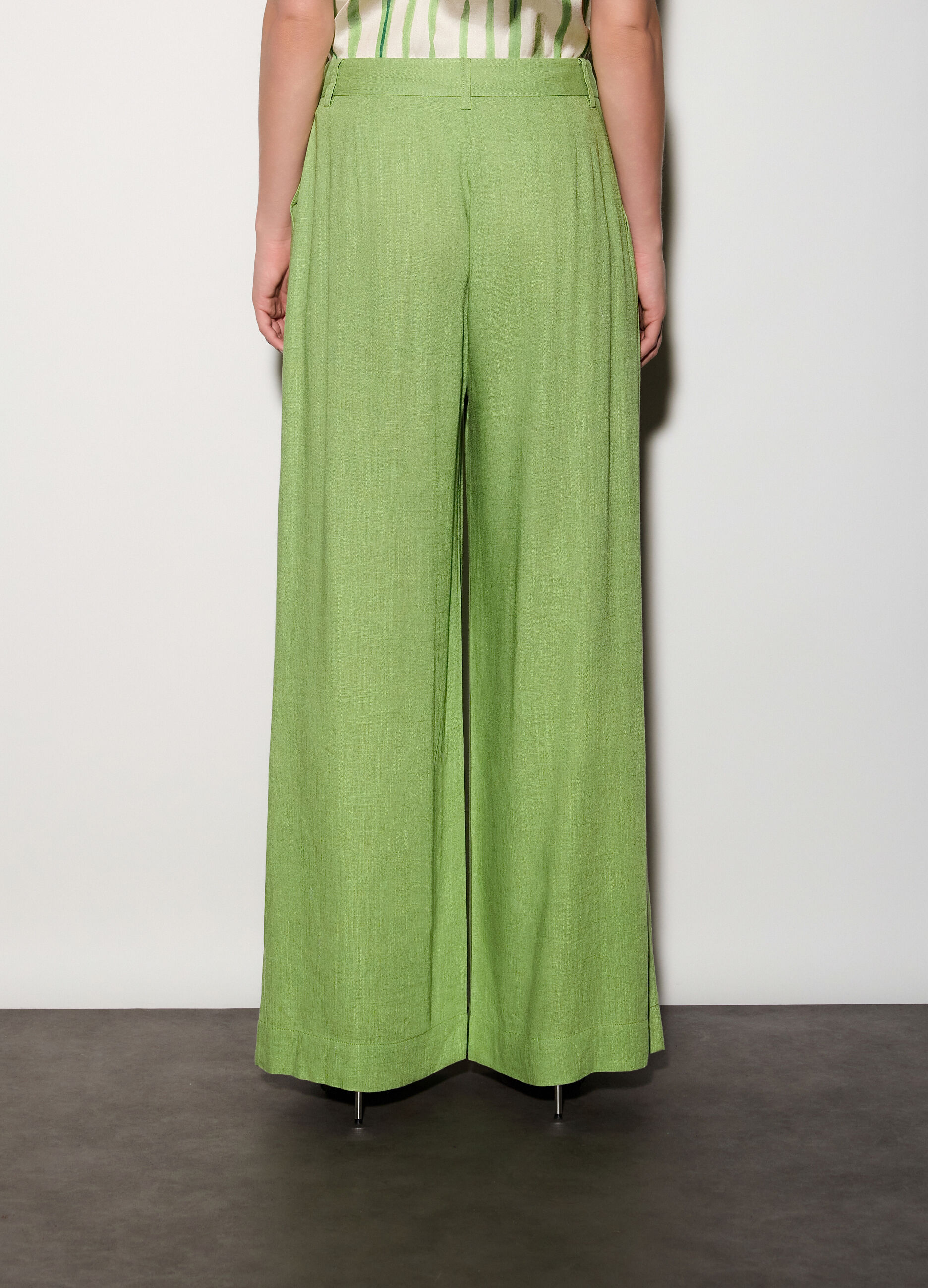 Pantaloni misto lino donna_2