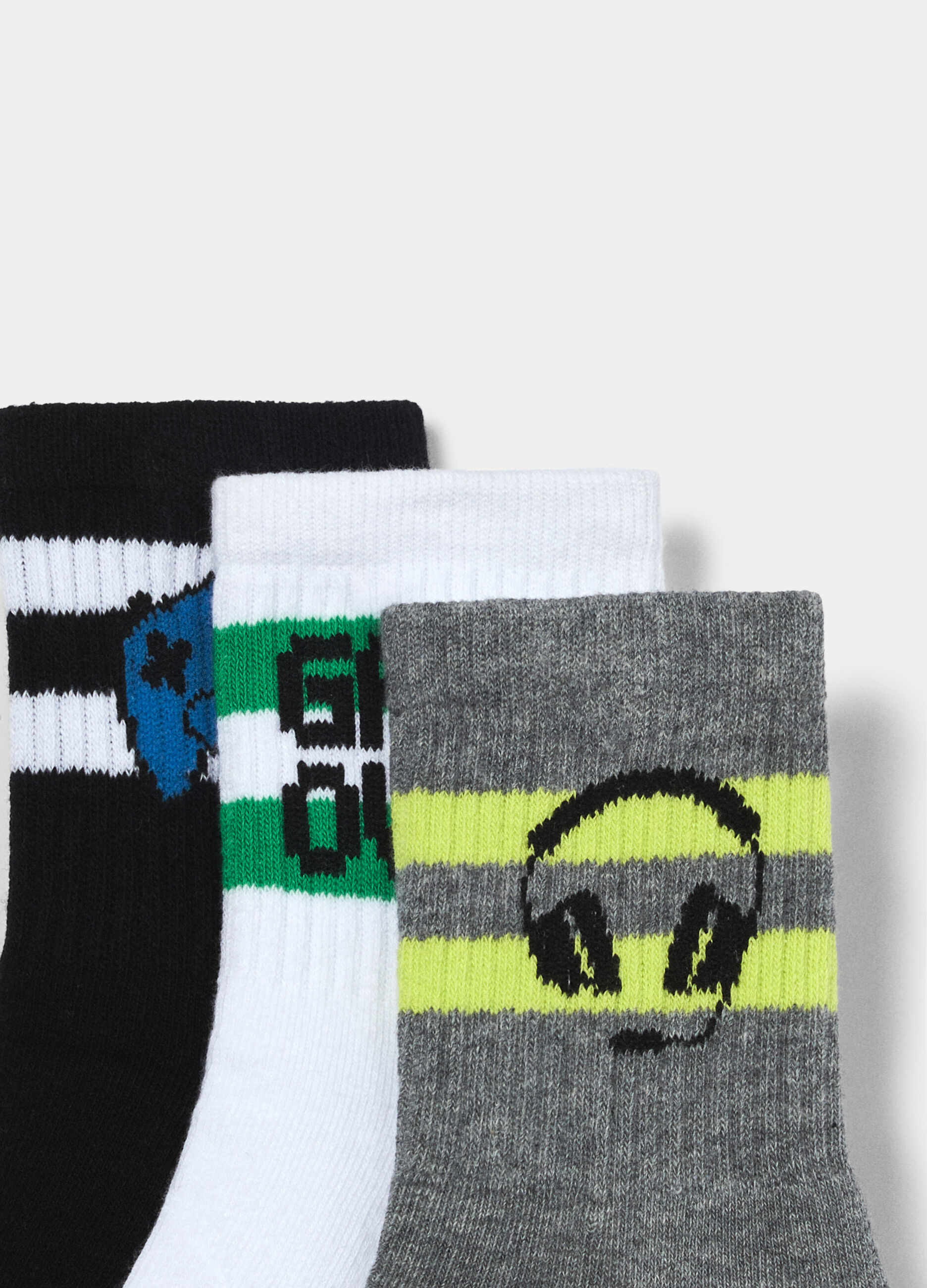 Pack 3 calze corte in spugna misto cotone _2