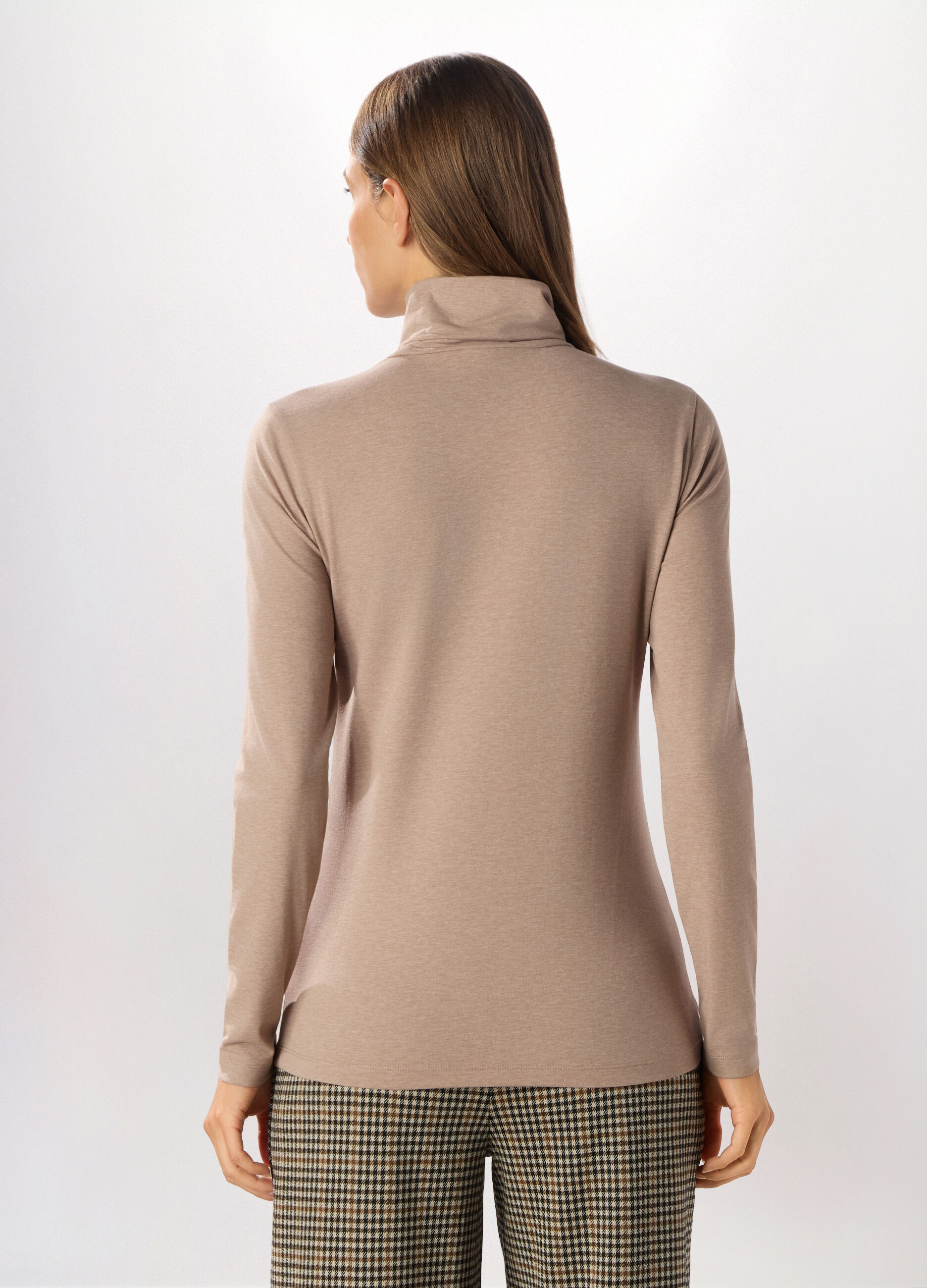 Lupetto in jersey di cotone stretch donna_1