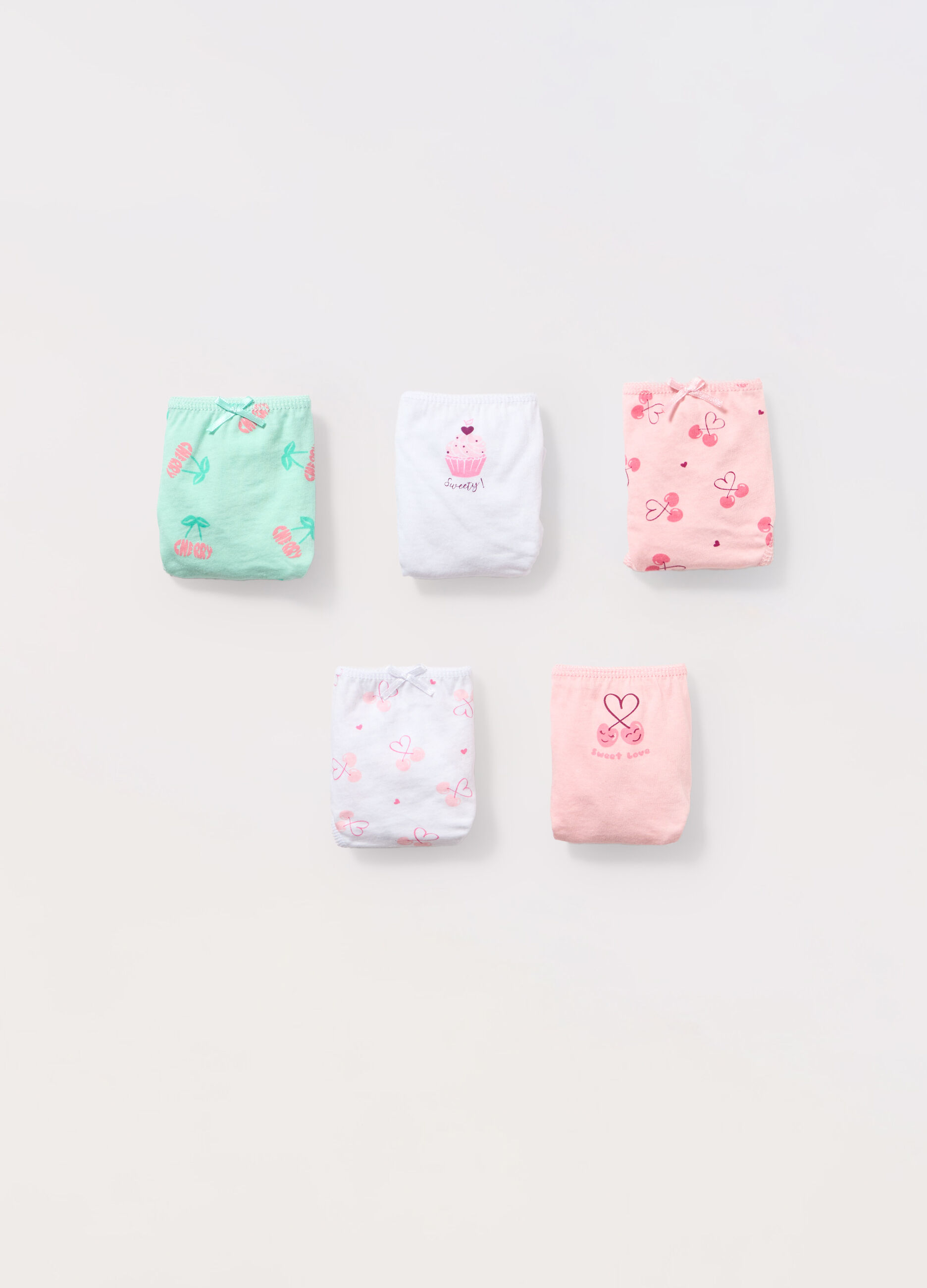 Pack 5 slip in puro cotone bambina_0