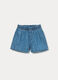 Shorts in denim di puro cotone bambina_0