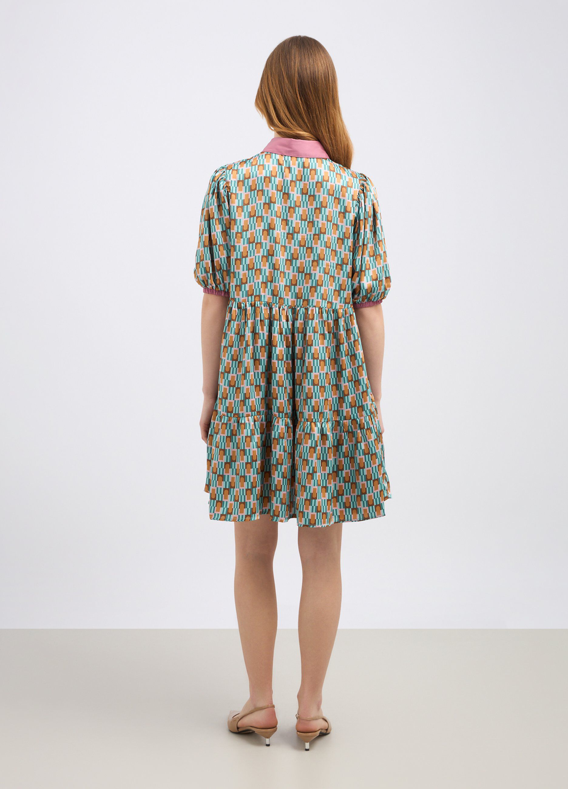 Abito corto multicolor donna_1