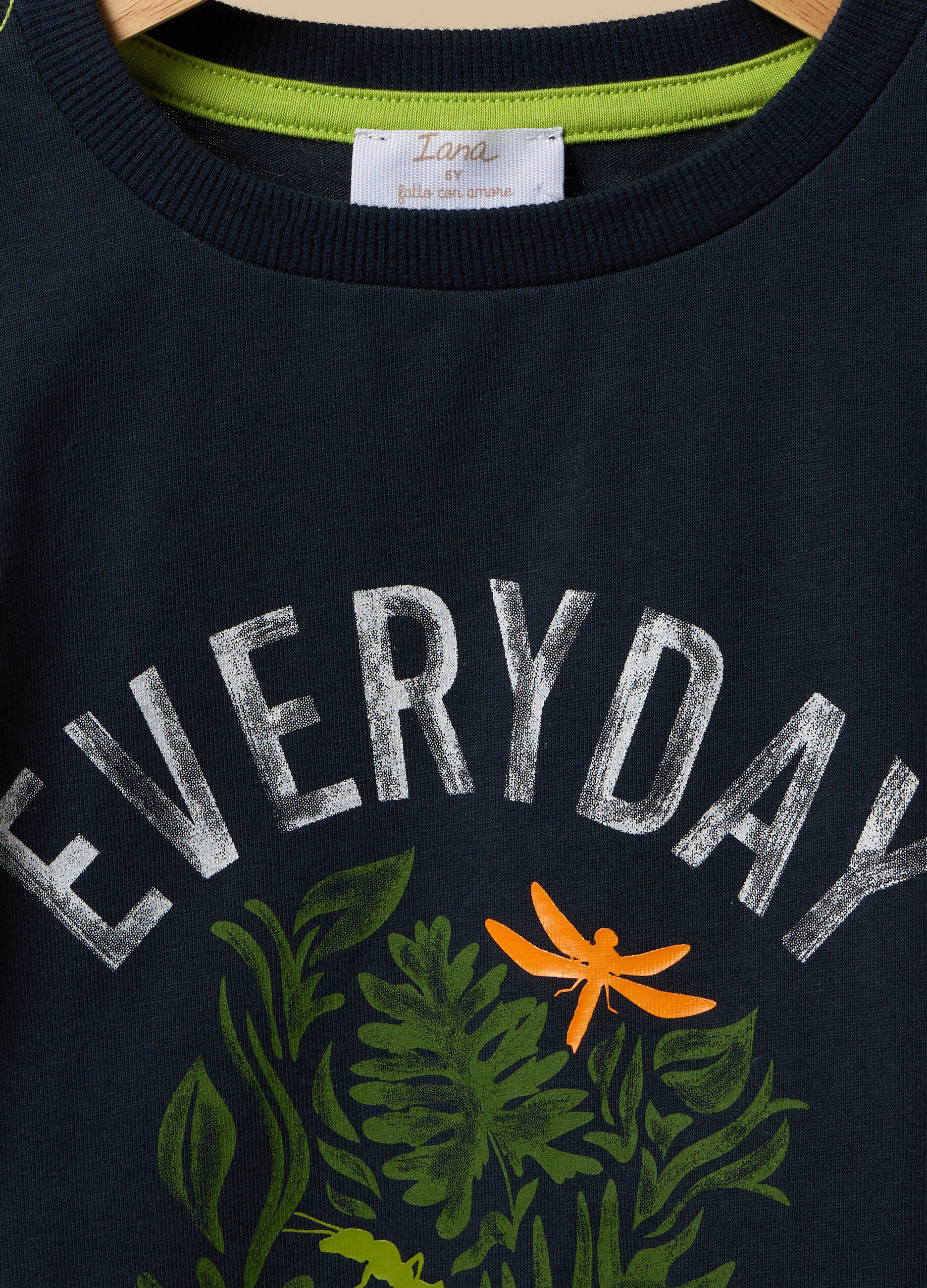 T-shirt IANA in puro cotone con stampa bambino_1