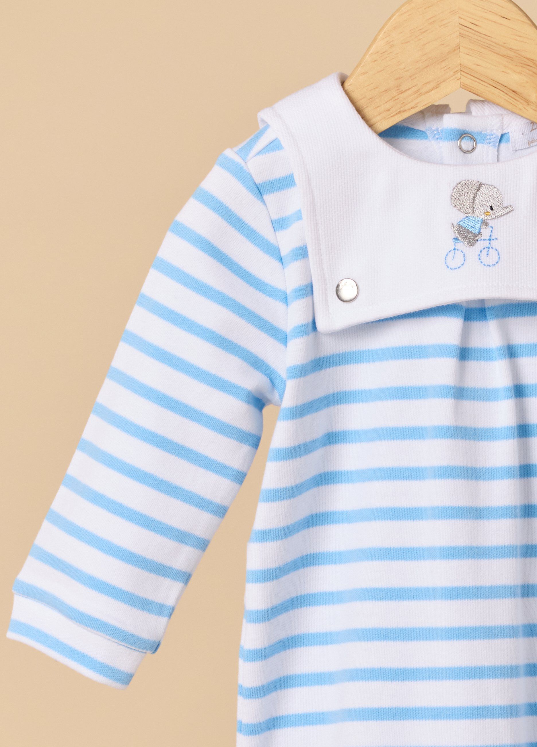 Tutina in puro cotone rigato IANA neonato_1