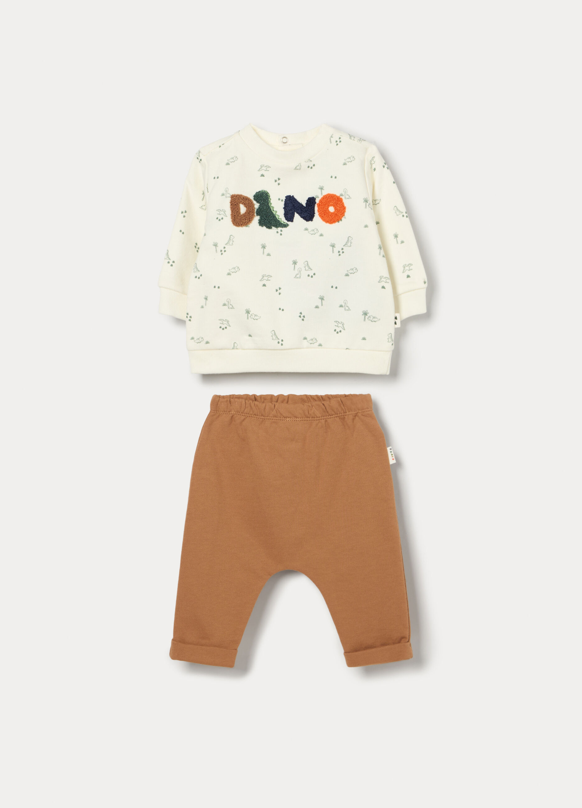 Jogging set in puro cotone fleece neonato _0