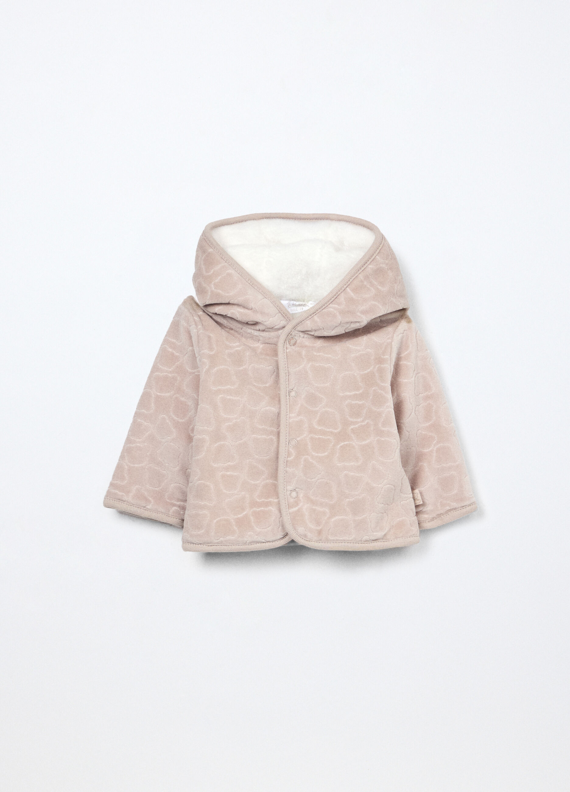 Giacca velour con cappuccio _0