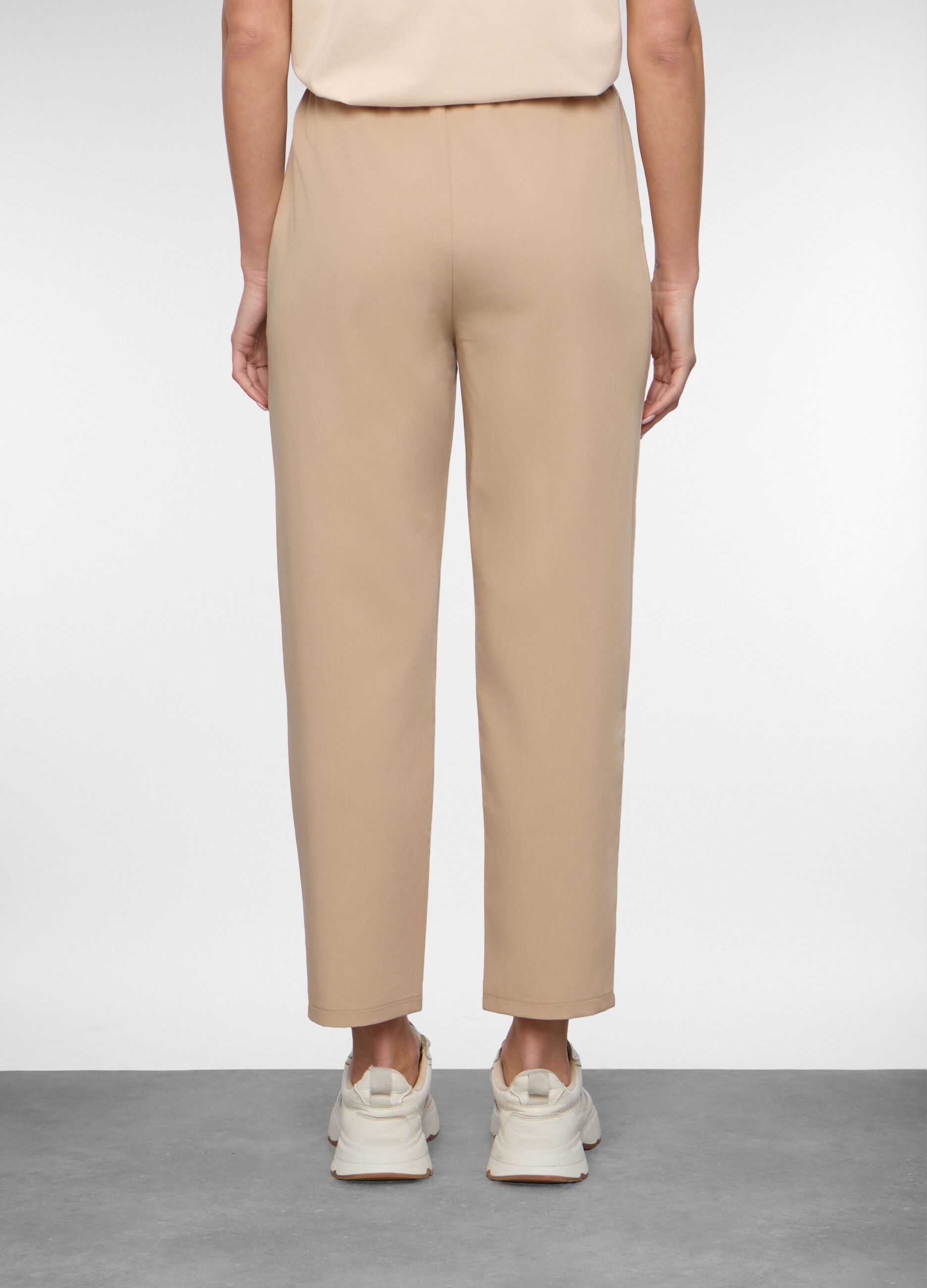 Pantaloni misto viscosa stretch donna_1