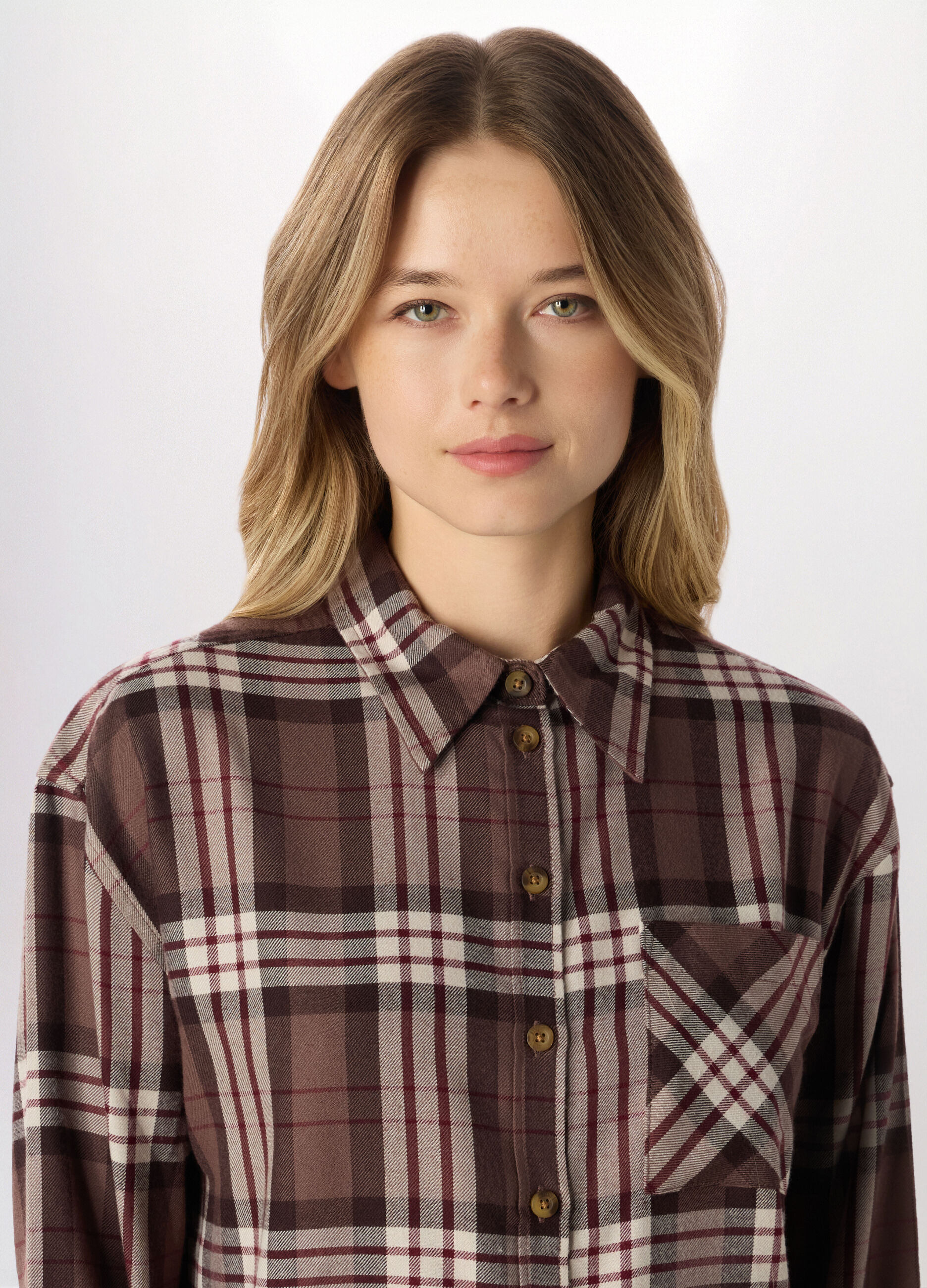 Camicia in flanella misto viscosa donna_2