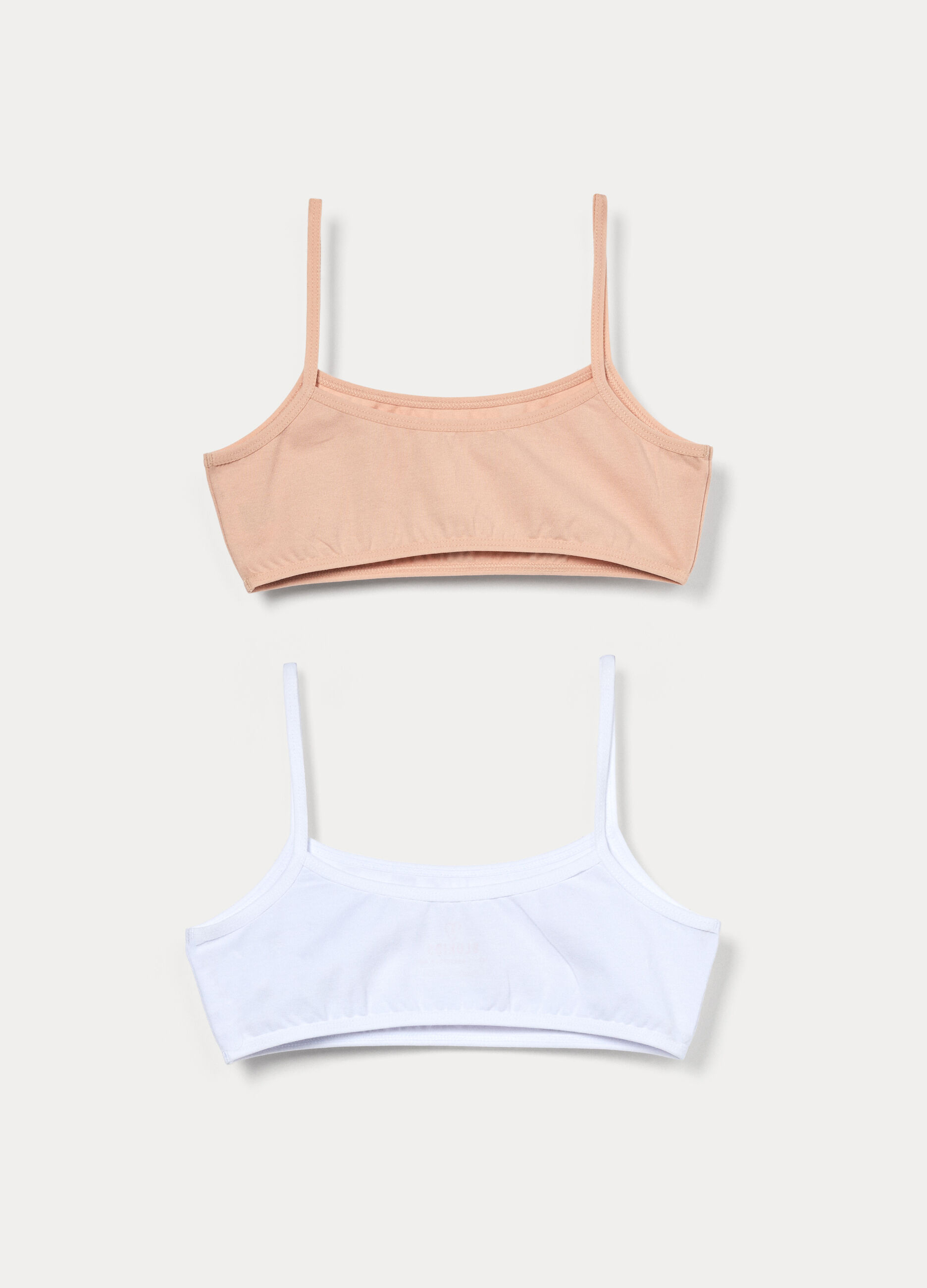 Pack 2 top in jersey di cotone stretch ragazza_1