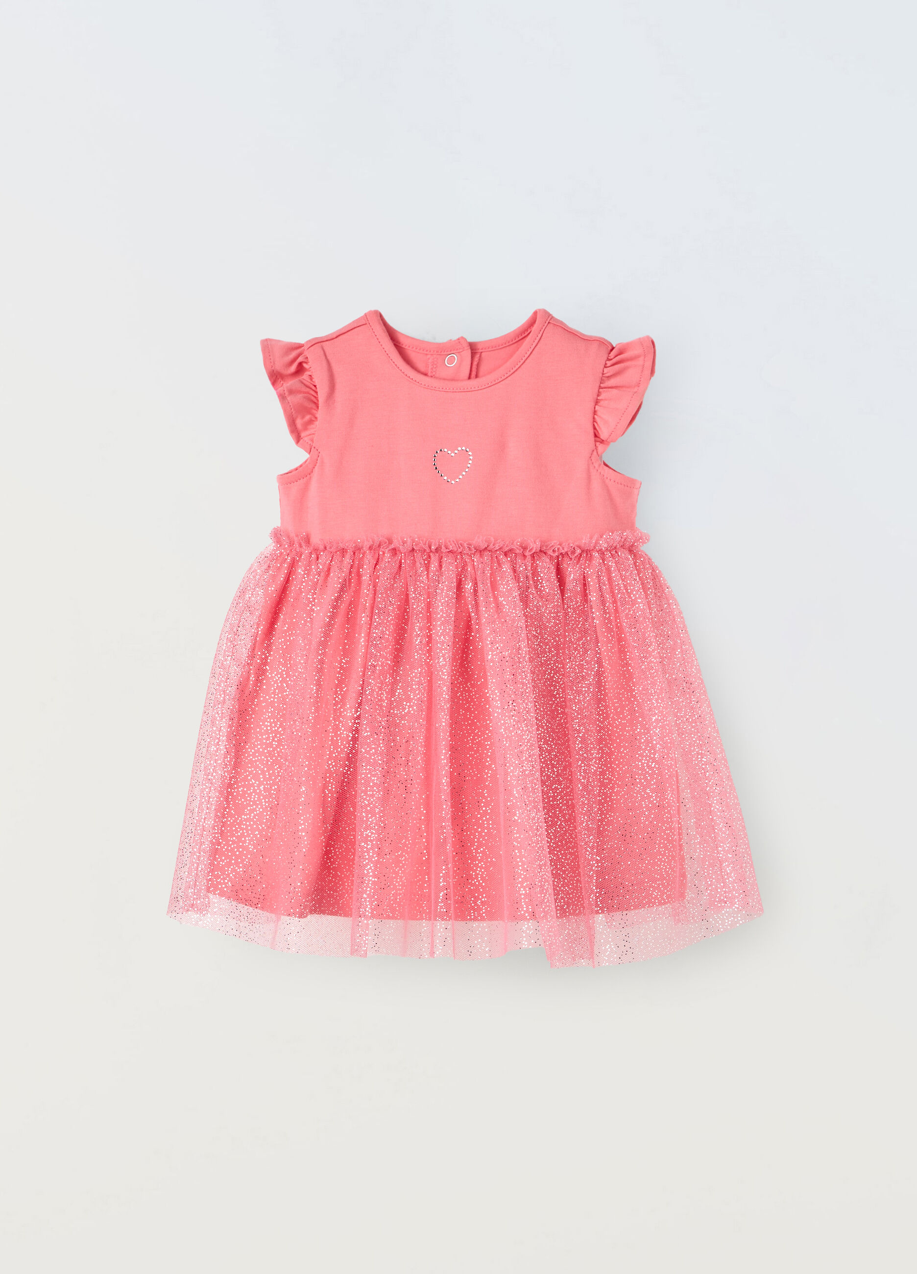 Vestito in jersey di cotone stretch neonata_0