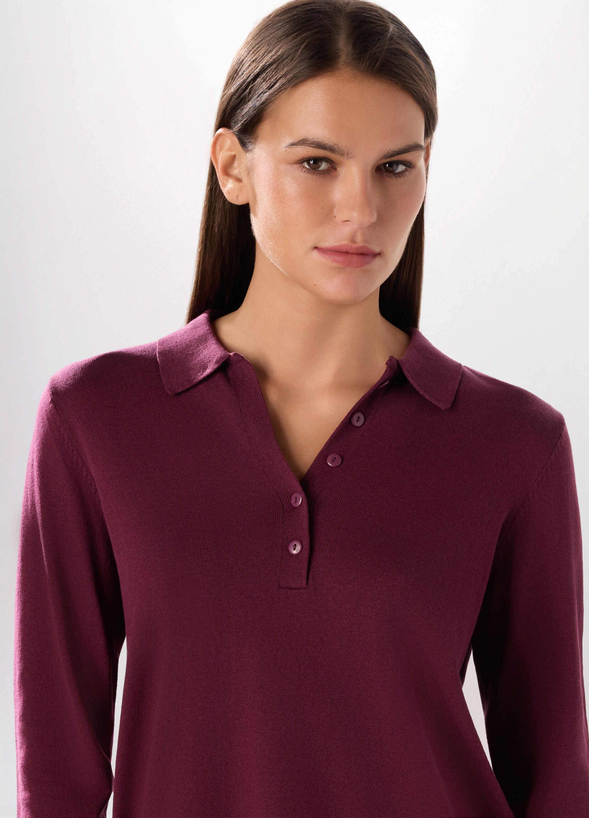 Polo tricot misto cotone donna_2