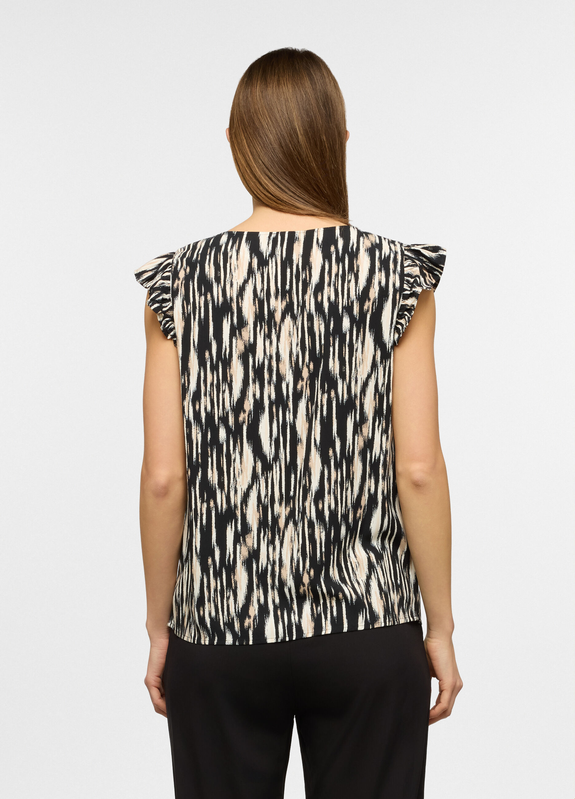 Blusa girocollo regular fit in pura viscosa donna_1