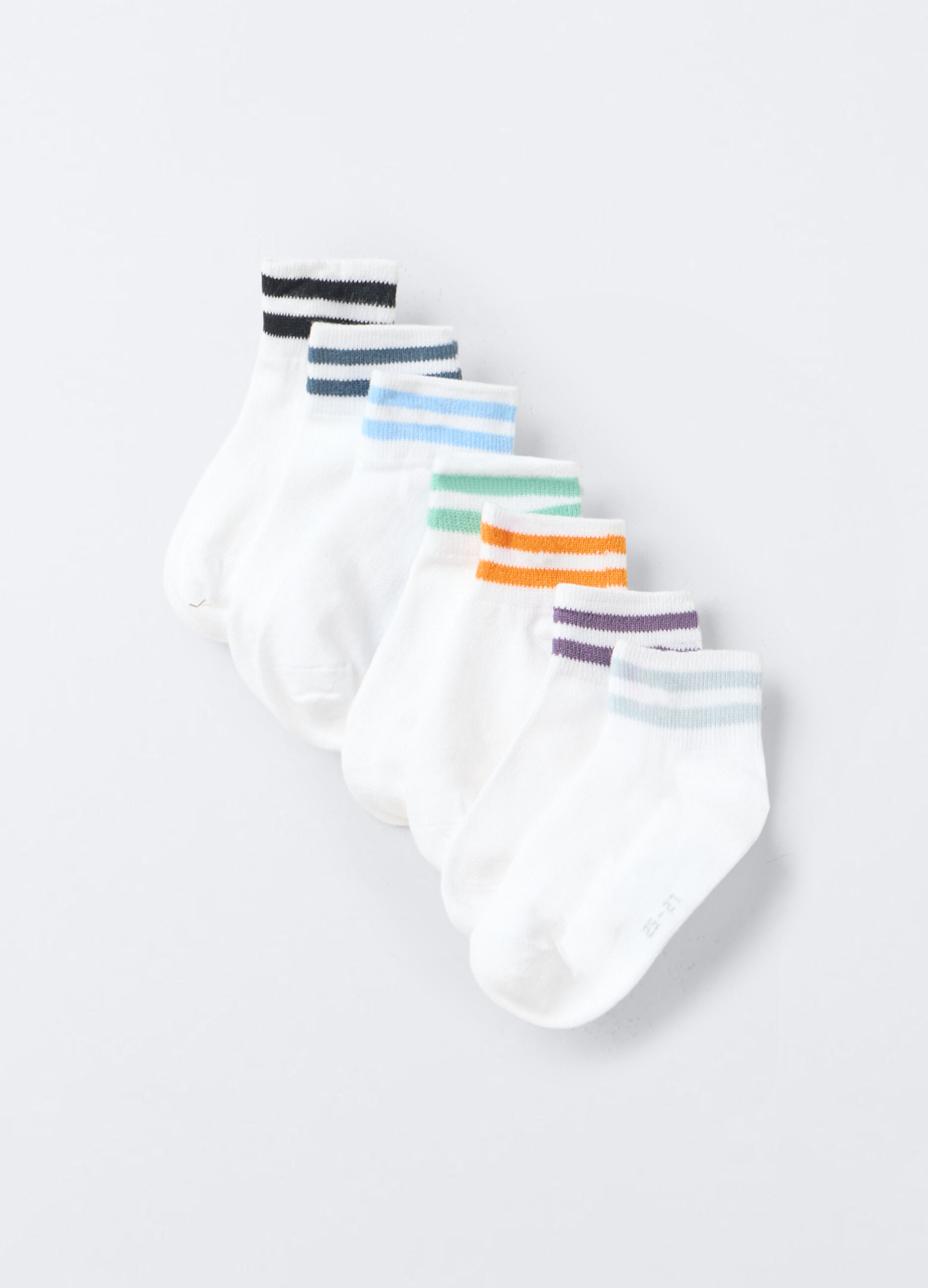 Pack 7 calze corte misto cotone stretch bambino _0