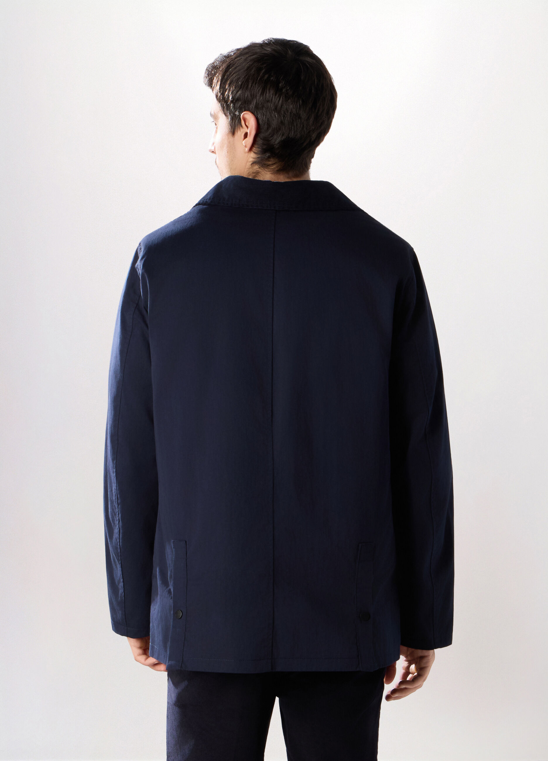 Cappotto corto in misto cotone uomo_1