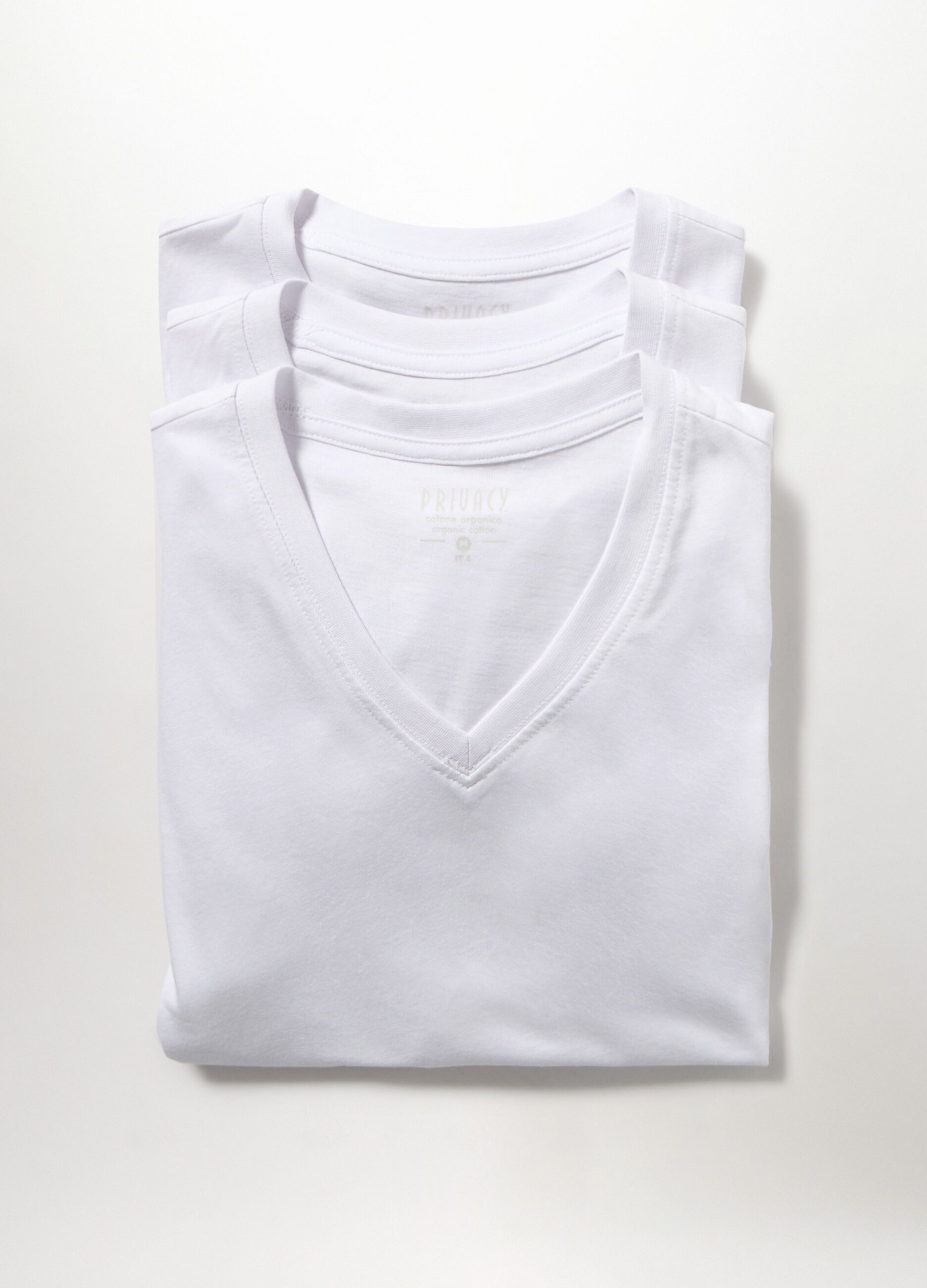 3 pack T-shirt collo a V in cotone uomo_0