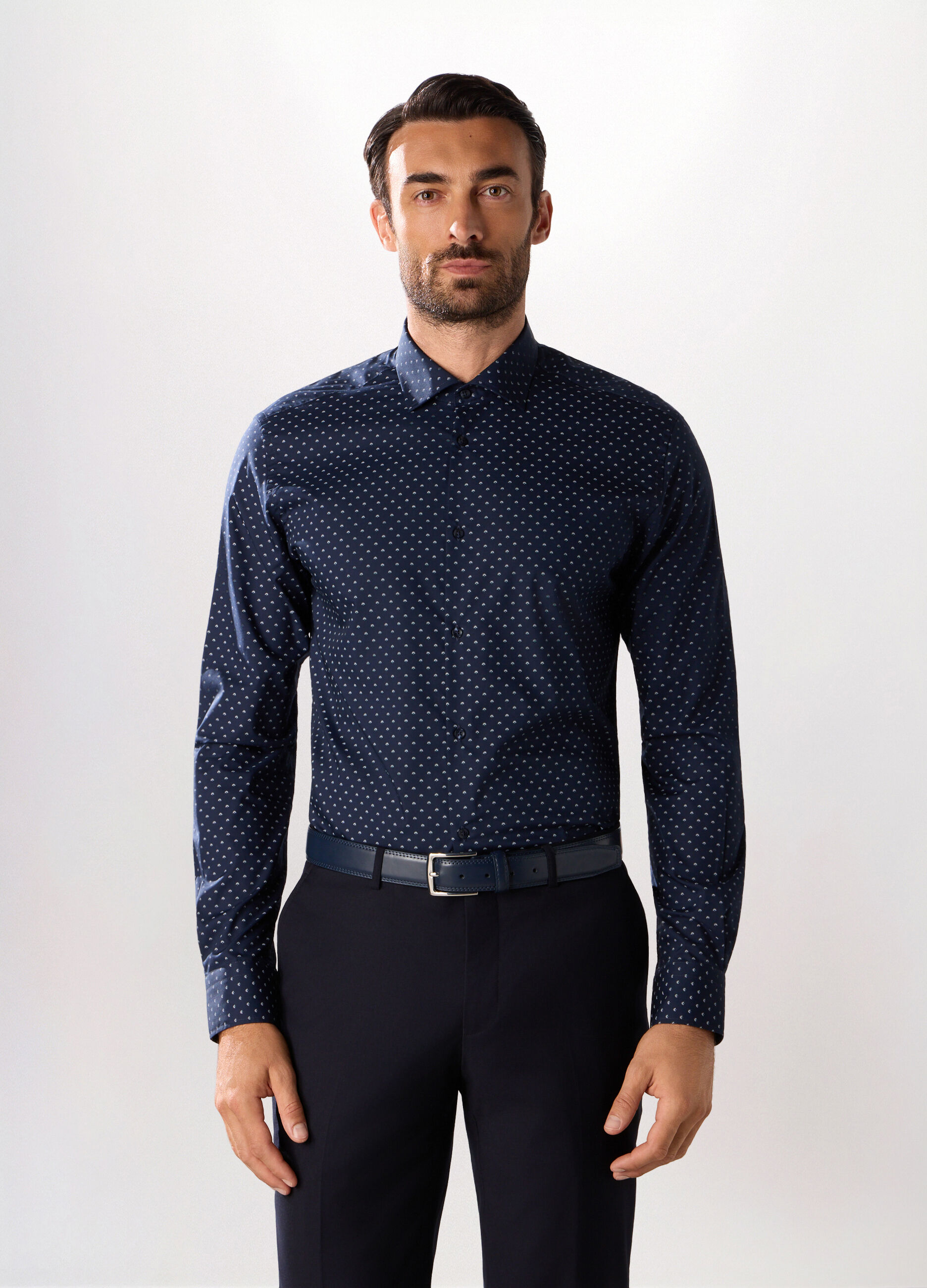 Camicia regular fit con stampa uomo_0